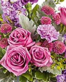 Designers Choice in Basket  - Assorted fresh cut flowers in a wicker basket beautifully arranged.   Colors will be appropriate for occasion. 