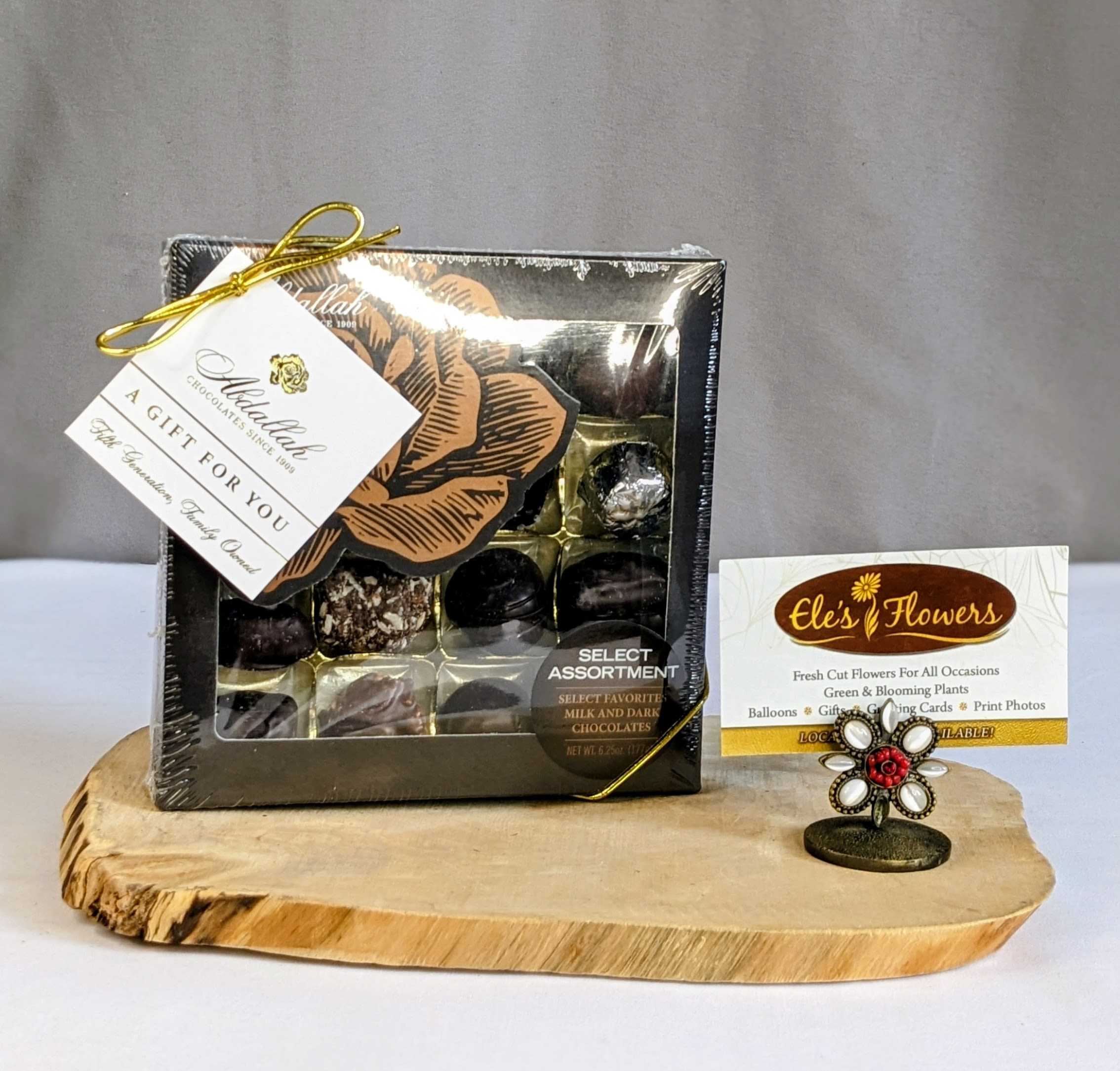 Select Assortment Milk &amp; Dark Chocolate - 6.25 oz - This beautifully gift-wrapped box makes the perfect gift. Make someone’s day with assorted milk and dark chocolate confections. 6.25oz 