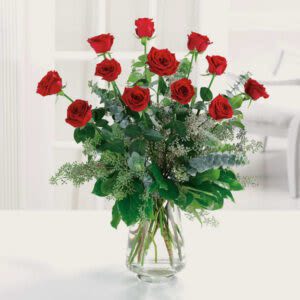 The Perfect Dozen Flower  -  Pet Friendly? Yes. Roses are generally non-toxic to cats and dogs. Tip: Remove fallen petals and keep stems out of reach to avoid thorn scratches for household pets.   Human Allergy Note No major allergy-triggering flowers noted.   Care &amp; Longevity Trim rose stems at an angle before placing in clean water. Refresh water every 1–2 days and keep the vase clean. Place away from direct sun, heat, and vents. Remove outer guard petals or fading blooms as needed to extend vase life.   Best Occasions &amp; Situations  Romance &amp; Anniversary  Milestone Birthday  Just Because  I’m Sorry  Congrats / Celebration ️‍️ Boss’s Day  Valentine's Day  New Year  Why Customers Love It Timeless design that always feels appropriate Strong color focus with no visual clutter Gift-ready presentation in a classic vase Easy to care for and widely loved Works for many occasions, not just romance