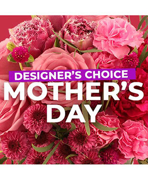 Pink floral arrangement with roses and carnations for Mother's Day