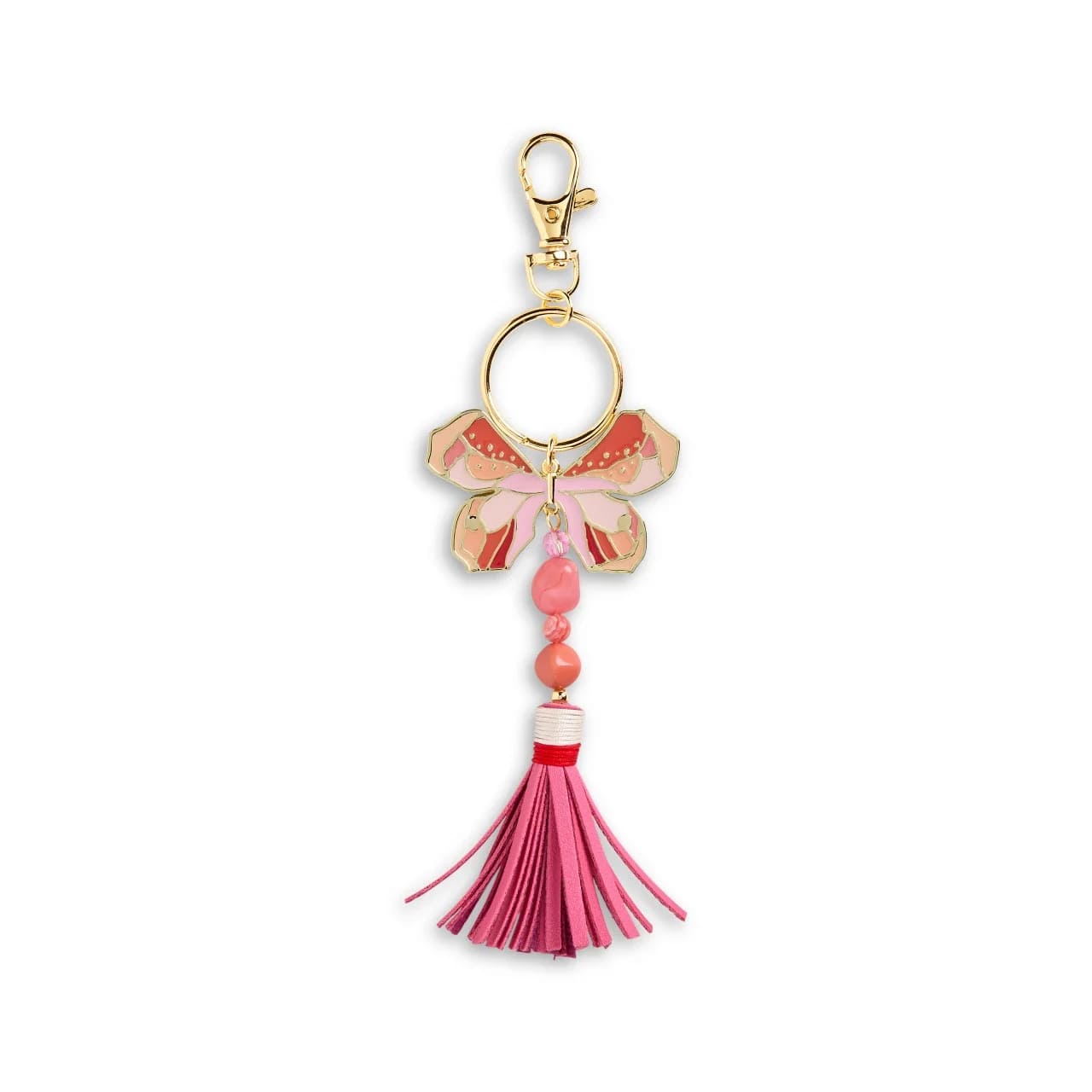 Pink Butterfly Bag Charm - Add a touch of charm and color to your everyday essentials with this beautifully crafted bag charm. It's perfect for attaching to your handbags, keys, or backpack this charm brings a playful yet sophisticated vibe to any accessory. 