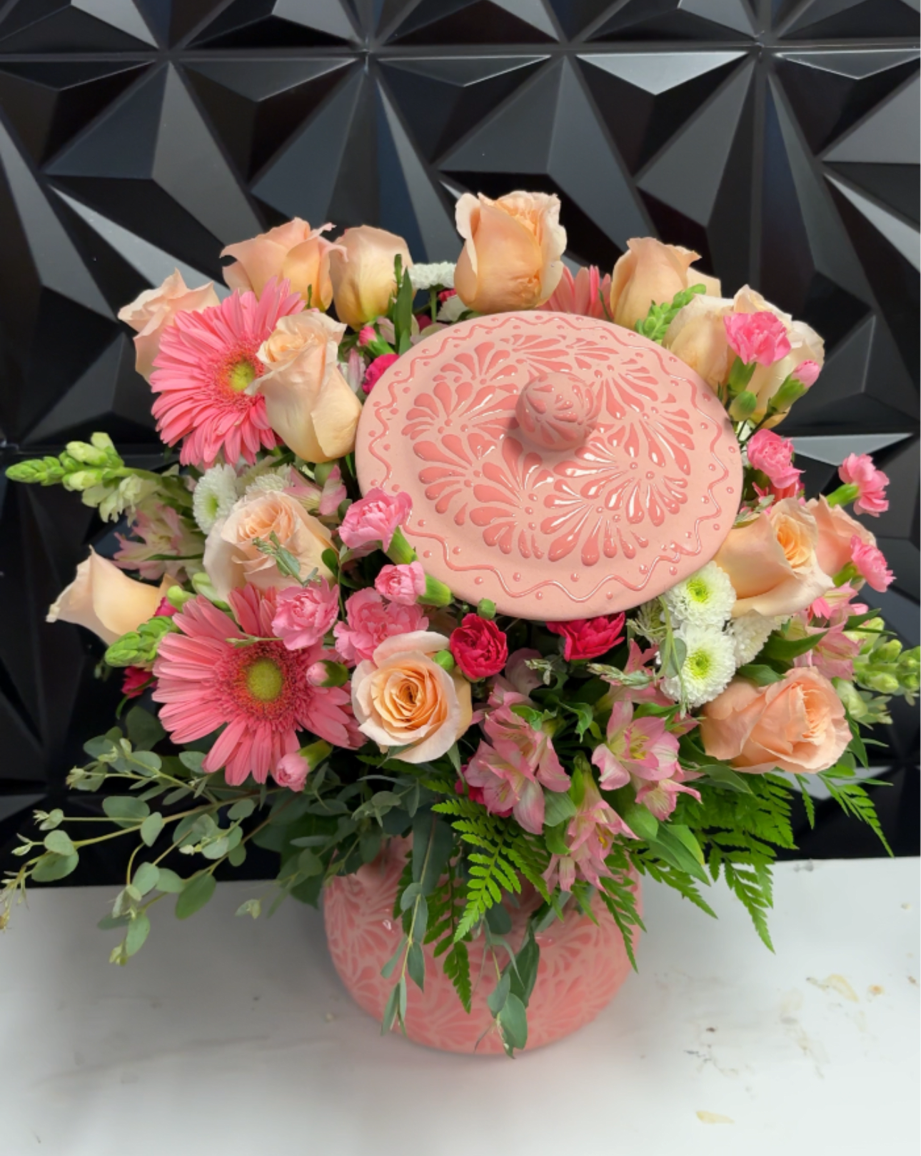 Alex Cantarito - Mix Pink Blooms in a Pink Cantarito