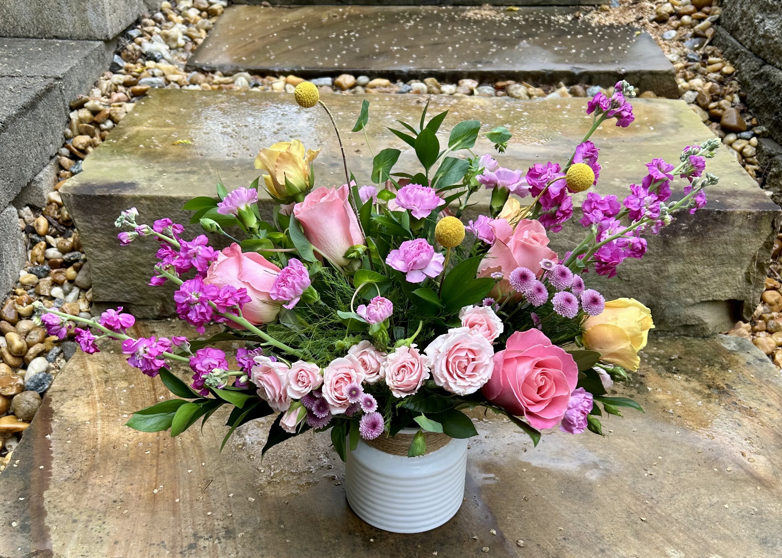 Meadow Daydream - Light and free-flowing, with playful textures and soft colors that feel freshly gathered from a blooming meadow.