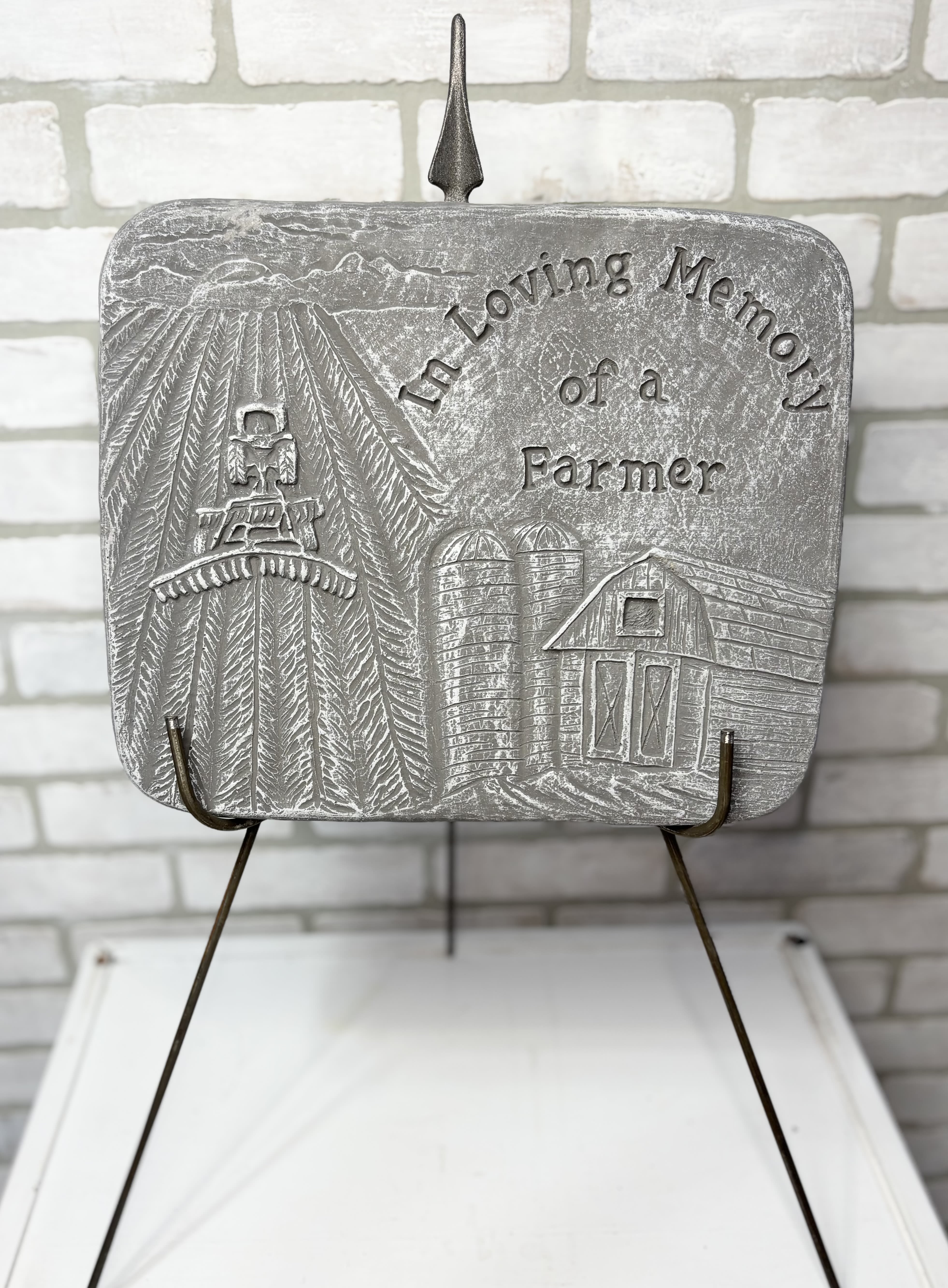 Farmer Memorial Stone - "In loving memory of a farmer"