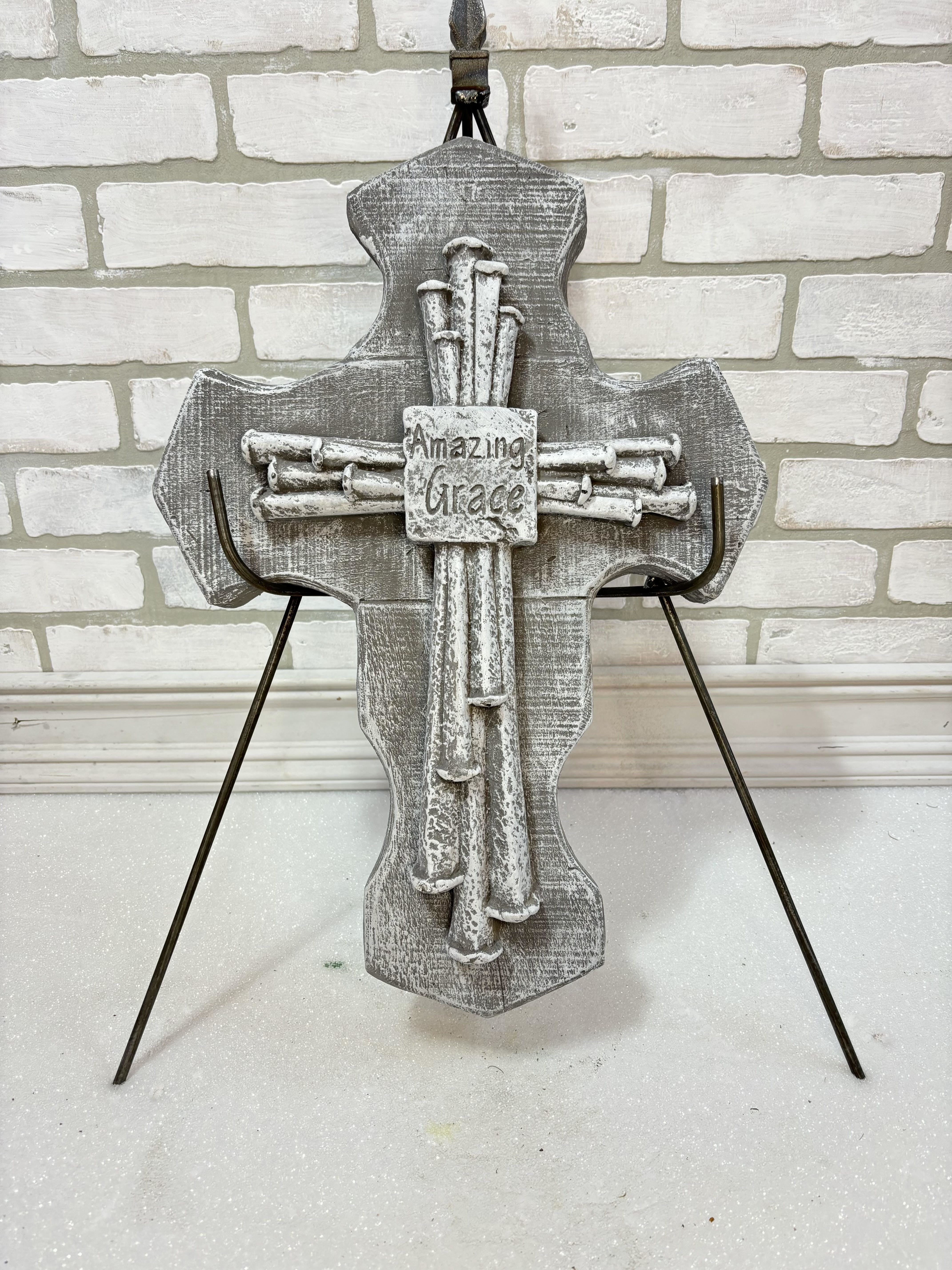 Amazing Grace Cross Garden Stone  - A lovely "Amazing Grace" cross to add to any home décor. 