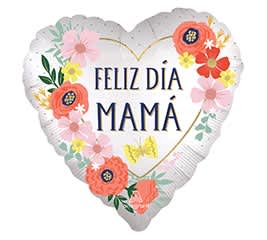 Feliz Dia Mama Mylar - 18" Standard size Feliz Dia Mama Mylar. 
