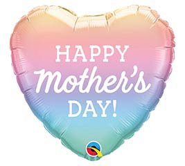 Ombre Happy Mother's Day Mylar - 18" standard size ombre Happy Mother's Day mylar balloon.
