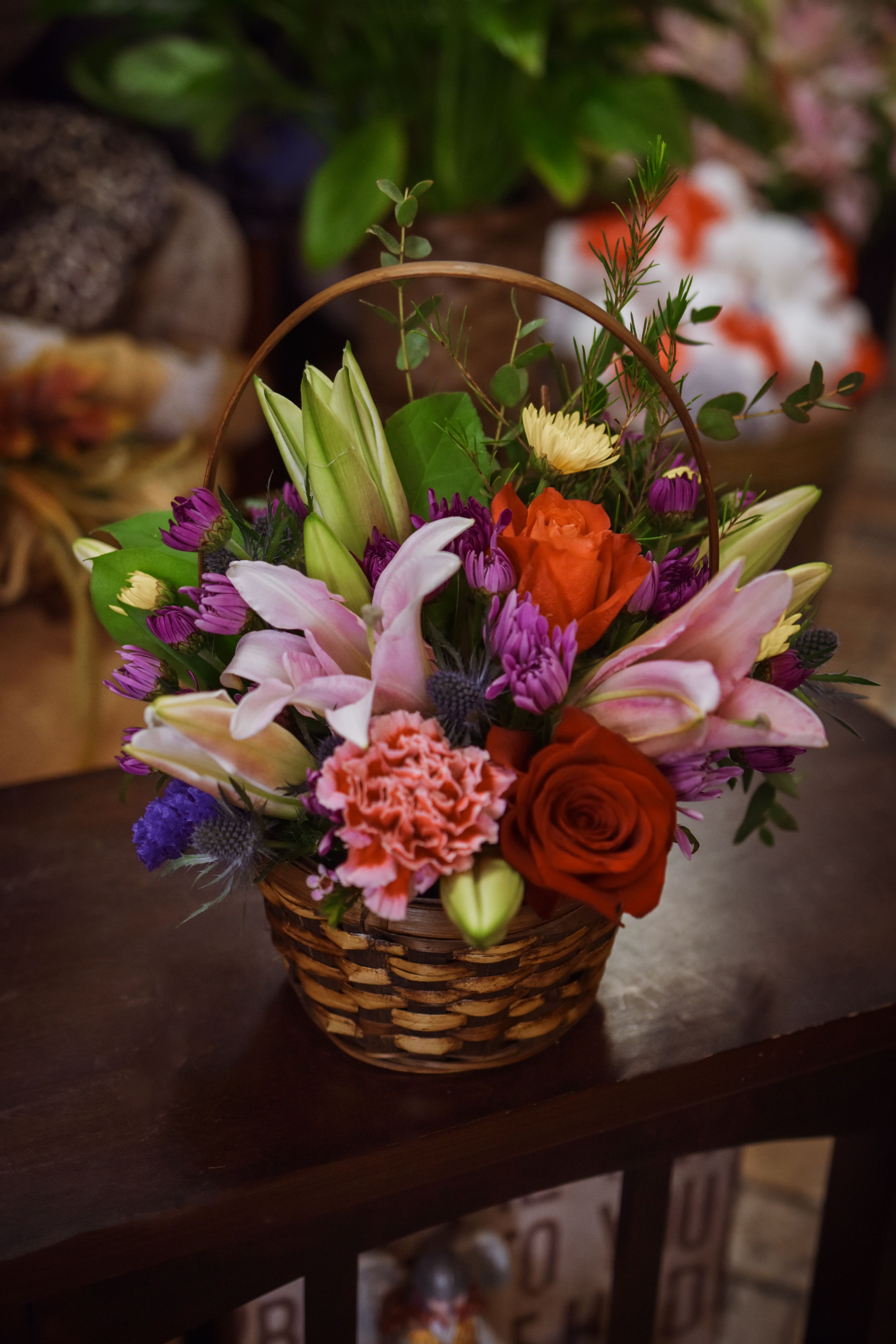 Basket of Love for Mom - Basket of Love for Mom is a charming collection of fresh, hand-selected blooms arranged in a beautifully woven basket, creating a warm and inviting display. Featuring a delightful mix of colors, textures, and seasonal flowers, this arrangement captures the joy, care, and appreciation she brings into your life every day. Each bloom adds its own touch of beauty, coming together in perfect harmony—just like a mother’s love. Thoughtful, vibrant, and full of heart, it’s the perfect way to make her feel cherished on Mother’s Day.