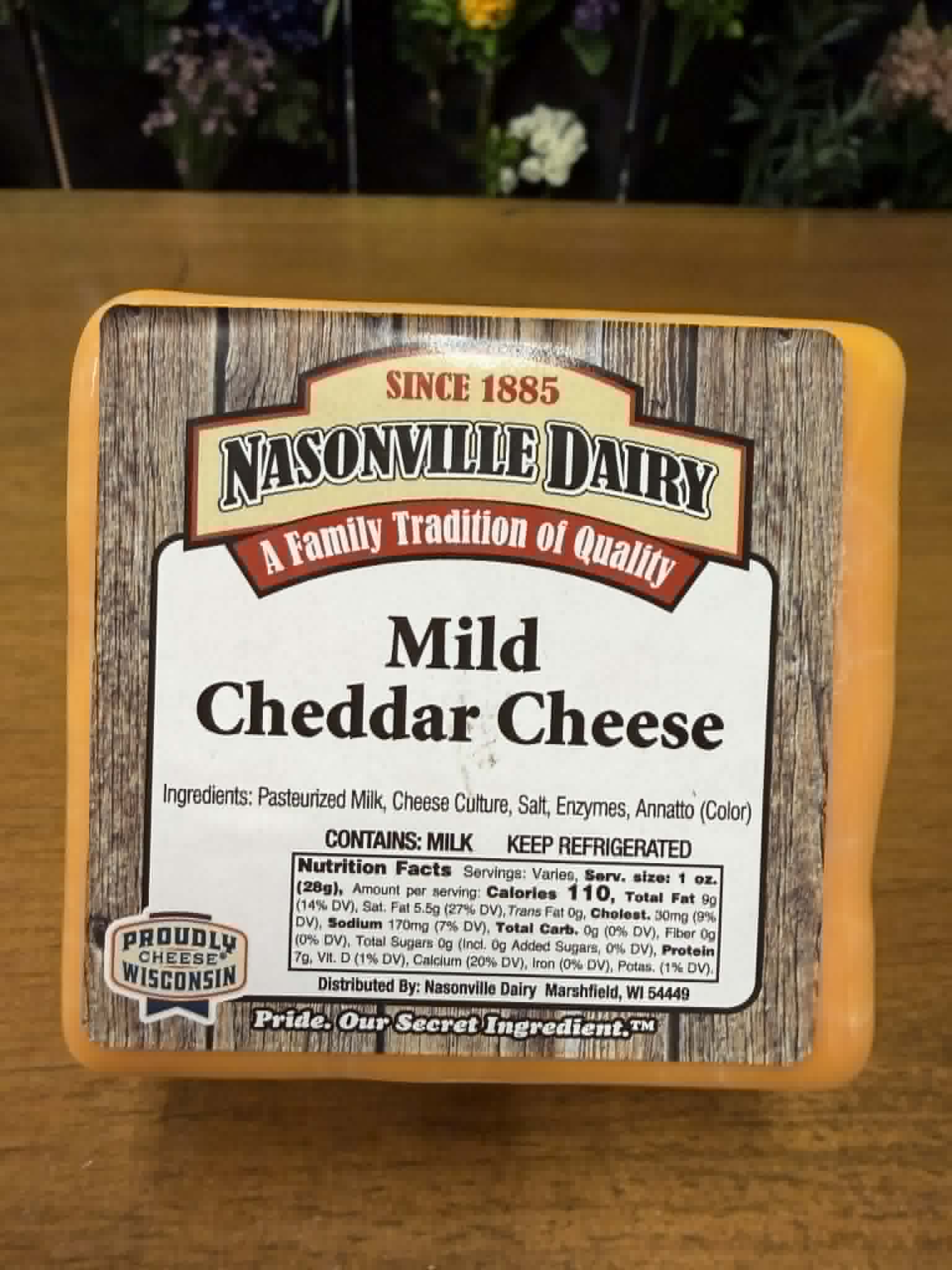 Mild Cheddar  - Nasonville Dairy  Mild Cheddar Cheese