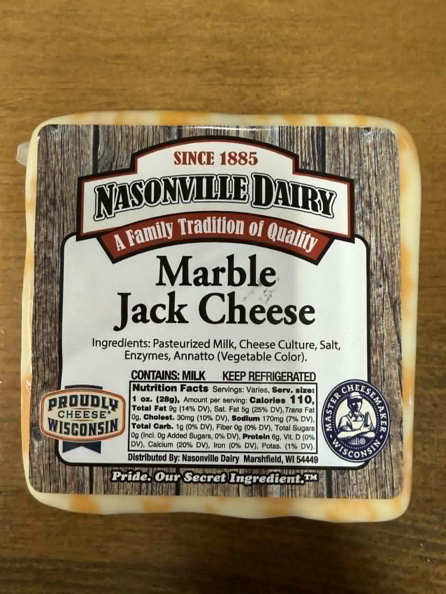 Colby Jack Marble  - Nasonville Dairy  Colby Marble Jack