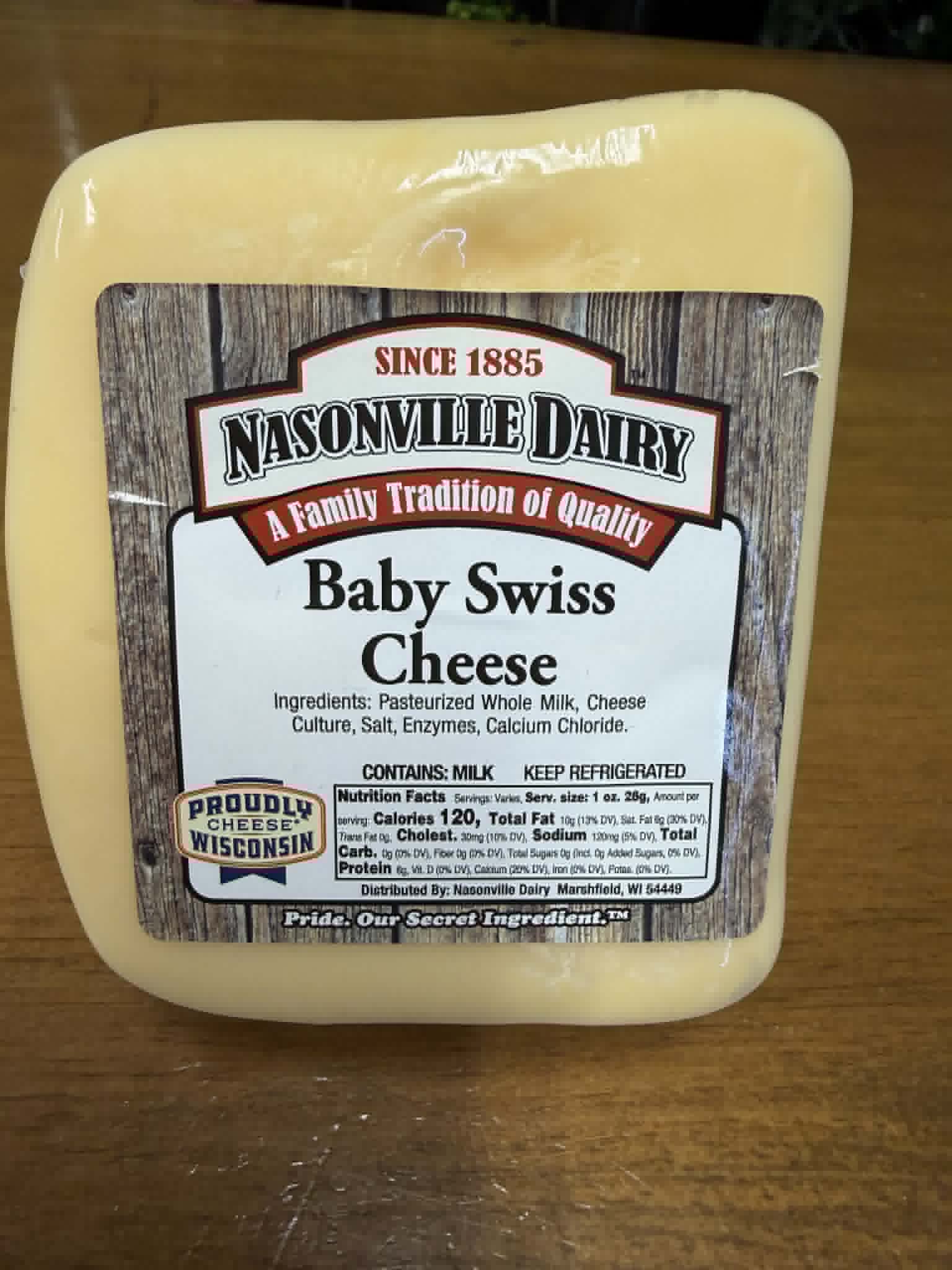 Baby Swiss - Nasonville Dairy  Baby Swiss