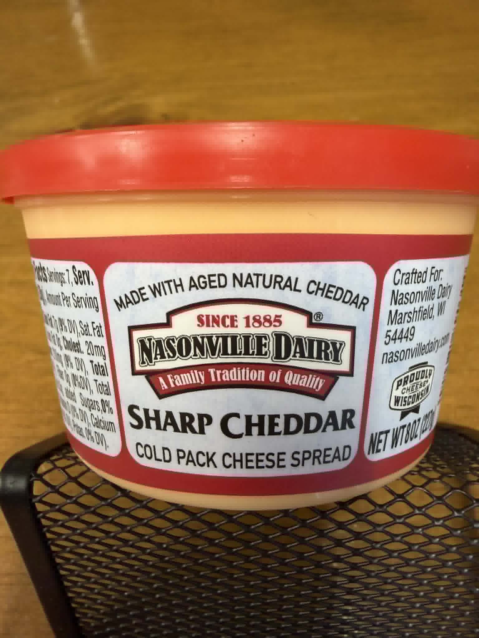 Sharp Cheddar Cheese Spread  - Nasonville Dairy  Sharp Cheddar Cheese Spread