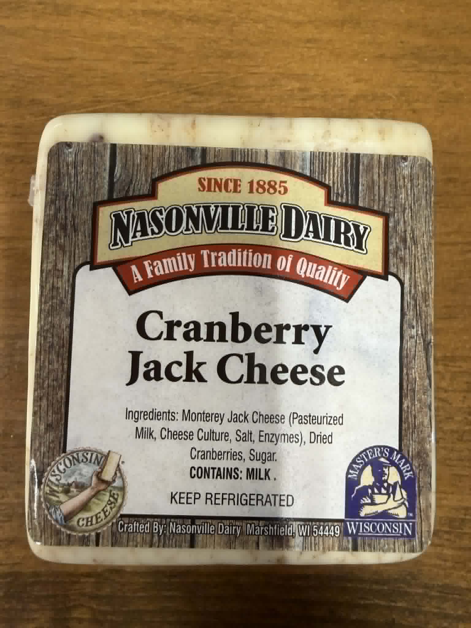 Cranberry Jack - Nasonville Dairy  Cranberry Jack