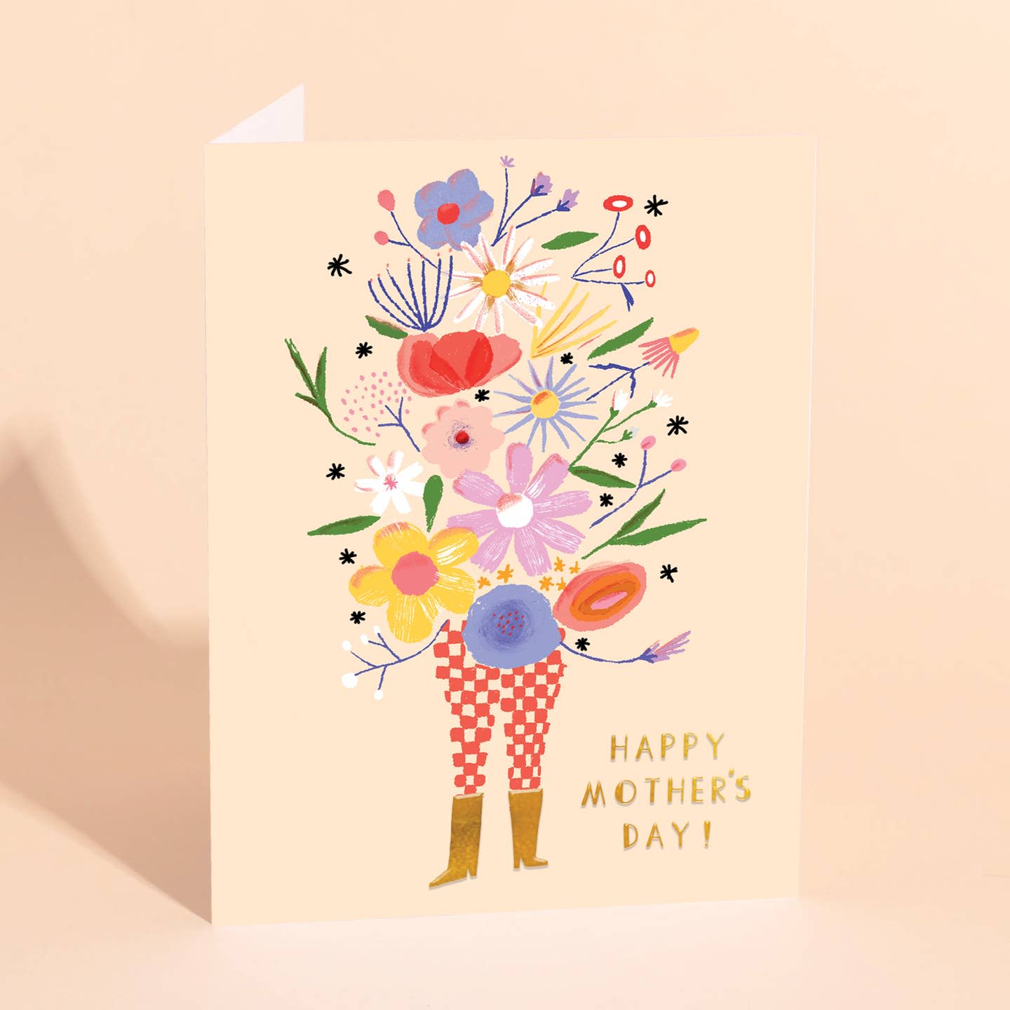 Mothers Day Card 2  - Gold foil Blank inside  