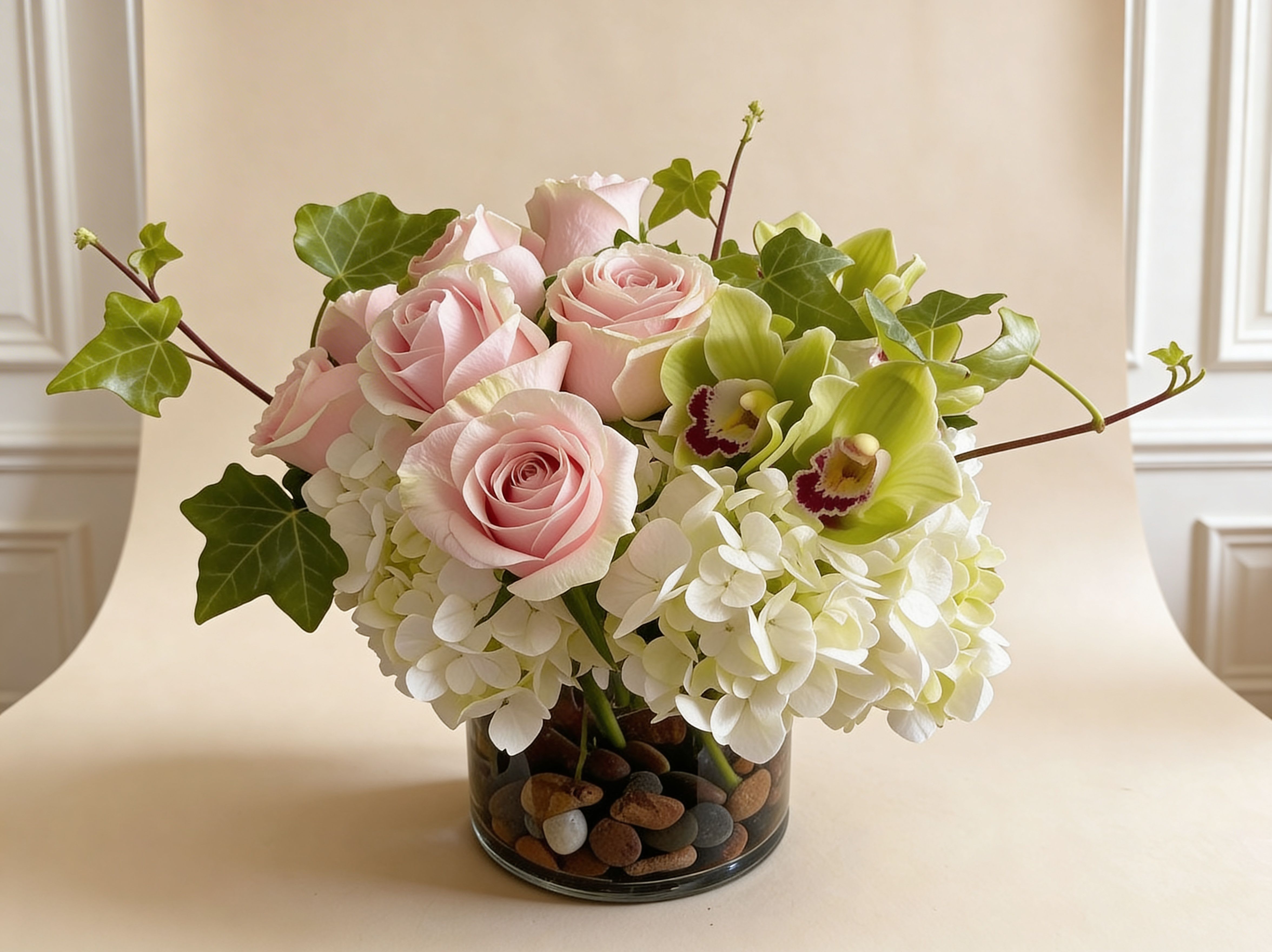 Bouquet Champêtre(Rustic bouquet） - It looks like a bouquet of wild flowers picked from the fields and randomly tied together. This bouquet emphasizes the presence of branch plants and expresses the lines of natural growth. Usually, flowers with simple and elegant colors are selected, and there is no need to mix too many flower varieties and colors to reflect the sophisticated Parisian style.