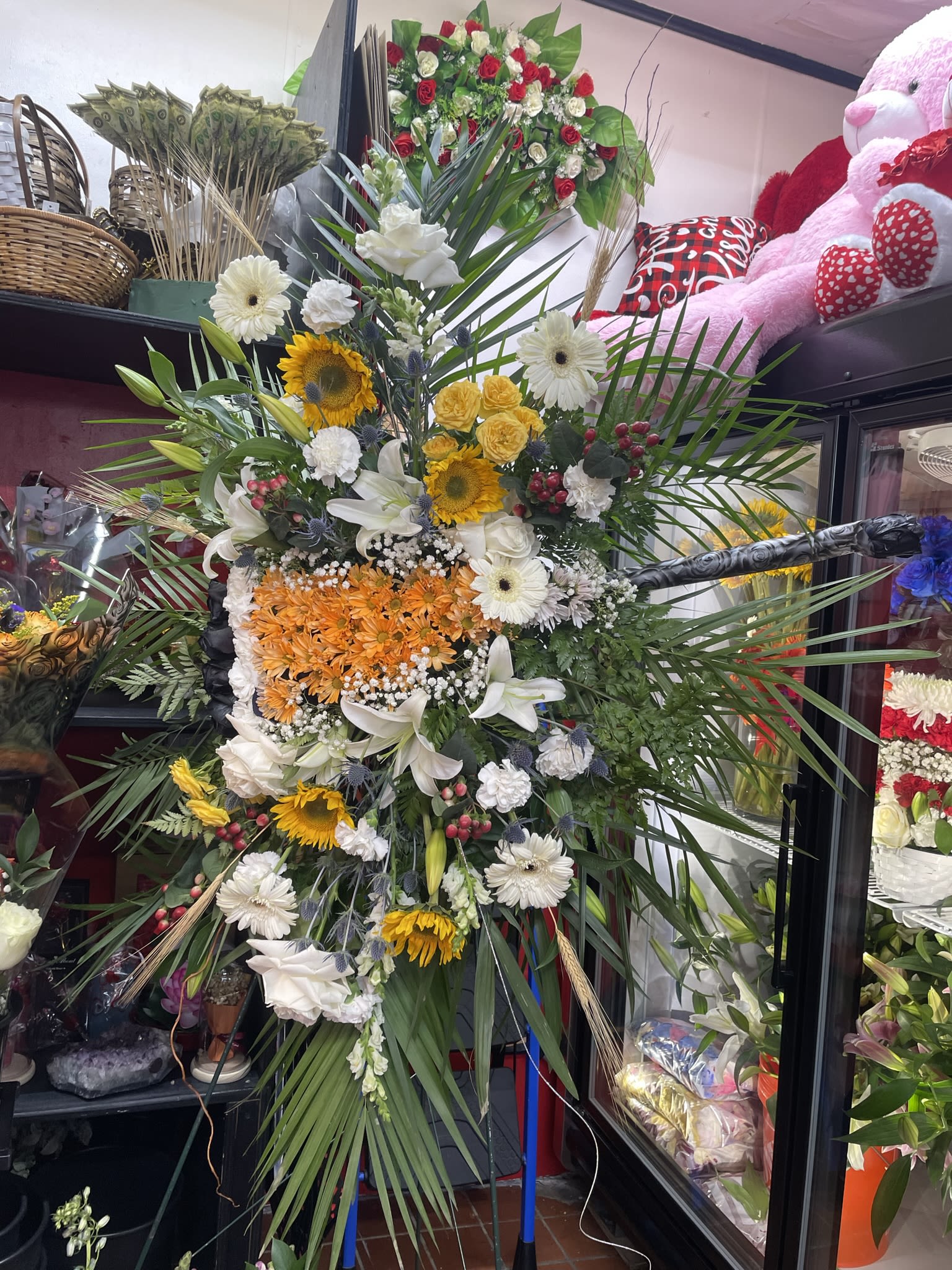 Veterans Day Rifle Floral Arrangement  - .