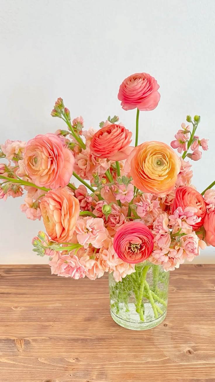 Lollipop  - Ranunculus and Stock bouquet