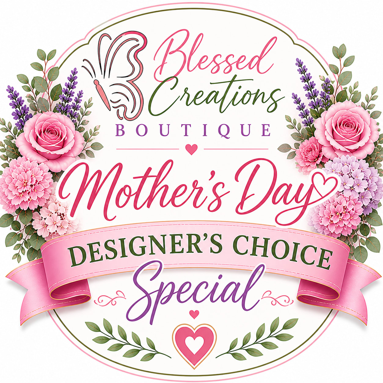 Mother’s Day Special  - A beautifully hand-designed bouquet featuring the freshest seasonal blooms, uniquely created just for you, and paired with a greeting card and balloon for the perfect finishing touch 