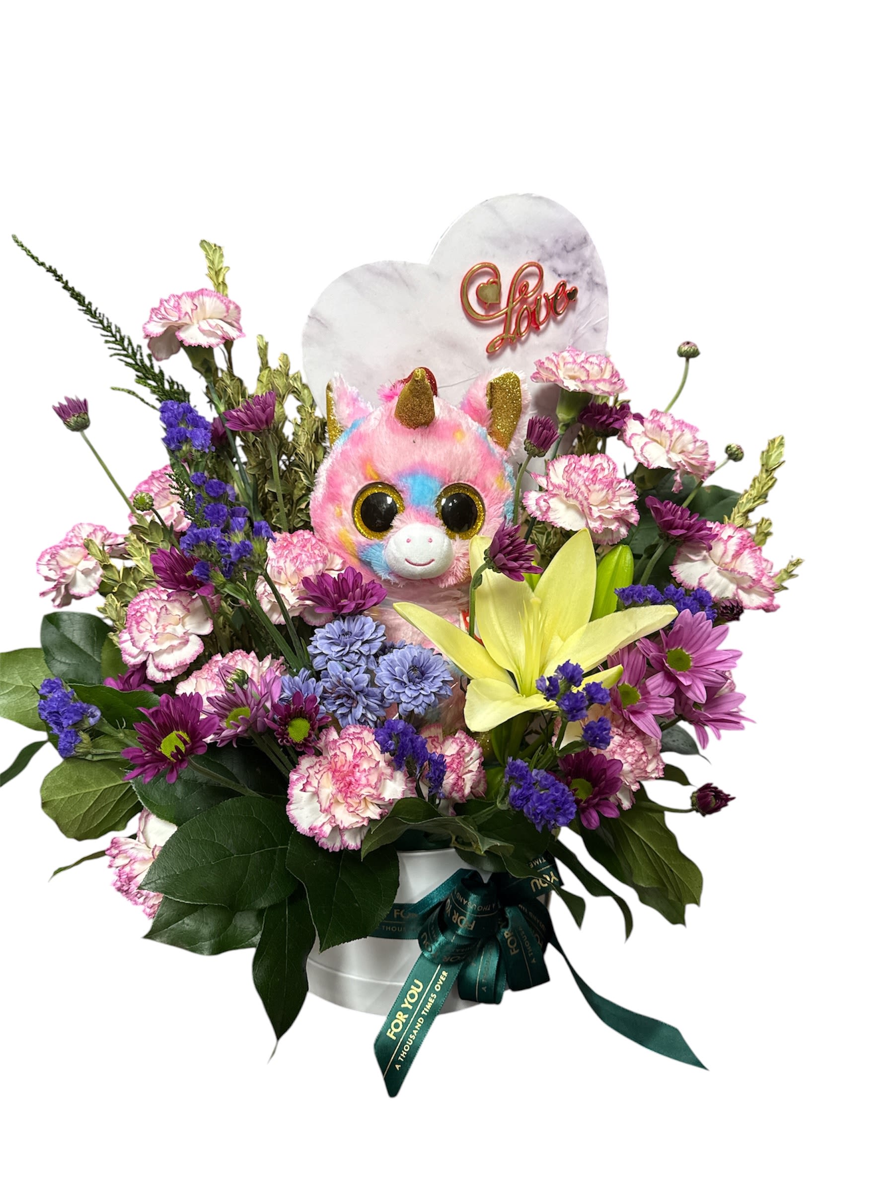 Mommy’s Smile 379 - Substitution Policy  Photos show the overall style and theme of each arrangement. Some flowers or vases may vary due to seasonality, weather, or availability. If substitutions are necessary, we will maintain the design’s style, color palette, and value.  Please note any important design preferences in the florist instructions at checkout or contact us to confirm availability.  Flower Care &amp; Guarantee  We guarantee flower freshness for 24 hours after leaving our shop.  Care Tips:  Cut flowers: Trim stems and change water every 2–3 days.  Foam arrangements: Add about 1 cup of water every couple of days.  After 24 hours, proper care is the customer’s responsibility. 