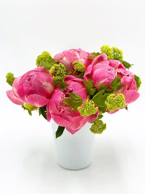 Val - Seasonal peonies. Colors vary.