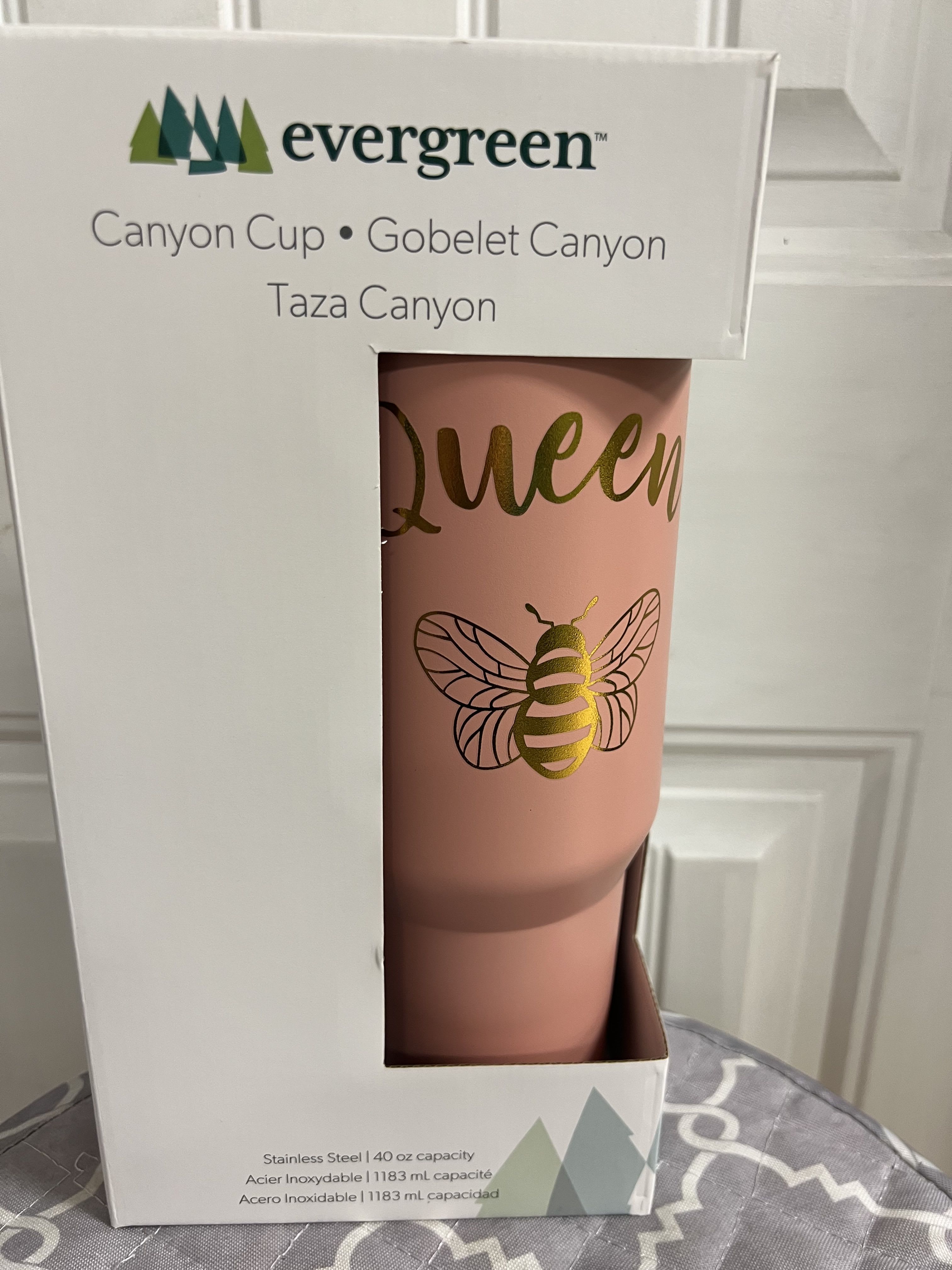 Evergreen Queen Bee tumbler - Stainless 
