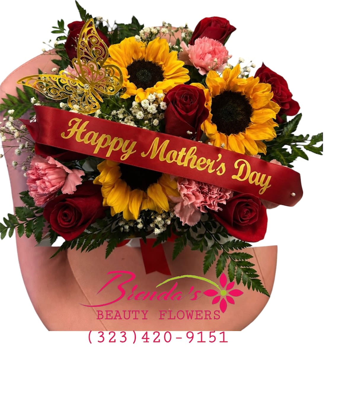 Sunshine For Mom  - Sunshine for Mom   7 roses ️ + 4 carnations  + 3 sunflowers  A perfect mix of love, sweetness, and happiness   Bright, beautiful, and made to make mamá smile  Because she deserves something special this Mother’s Day   Limited quantities available — order now!   Brenda’s Beauty Flowers  323-420-9151  www.brendasbeautyflowers.com  Also on DoorDash &amp; Uber Eats for last minute orders   #MothersDayFlowers #SunflowerBouquet #FloresParaMama #LosAngelesFlorist #BrendasBeautyFlowers #Rosas