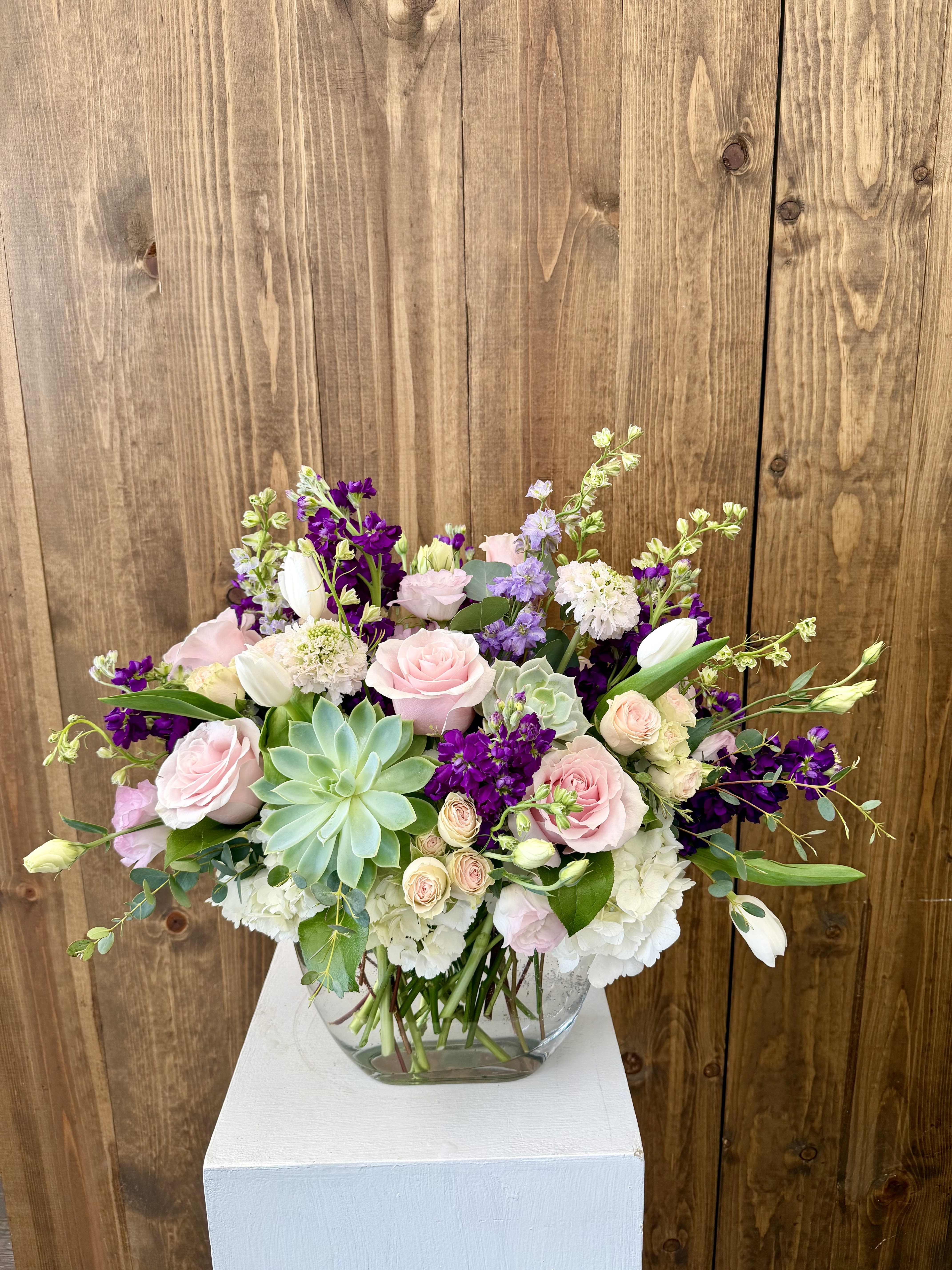 Pink and lavender delight - beautiful selection of premium flowers in pinks, lavenders and purples
