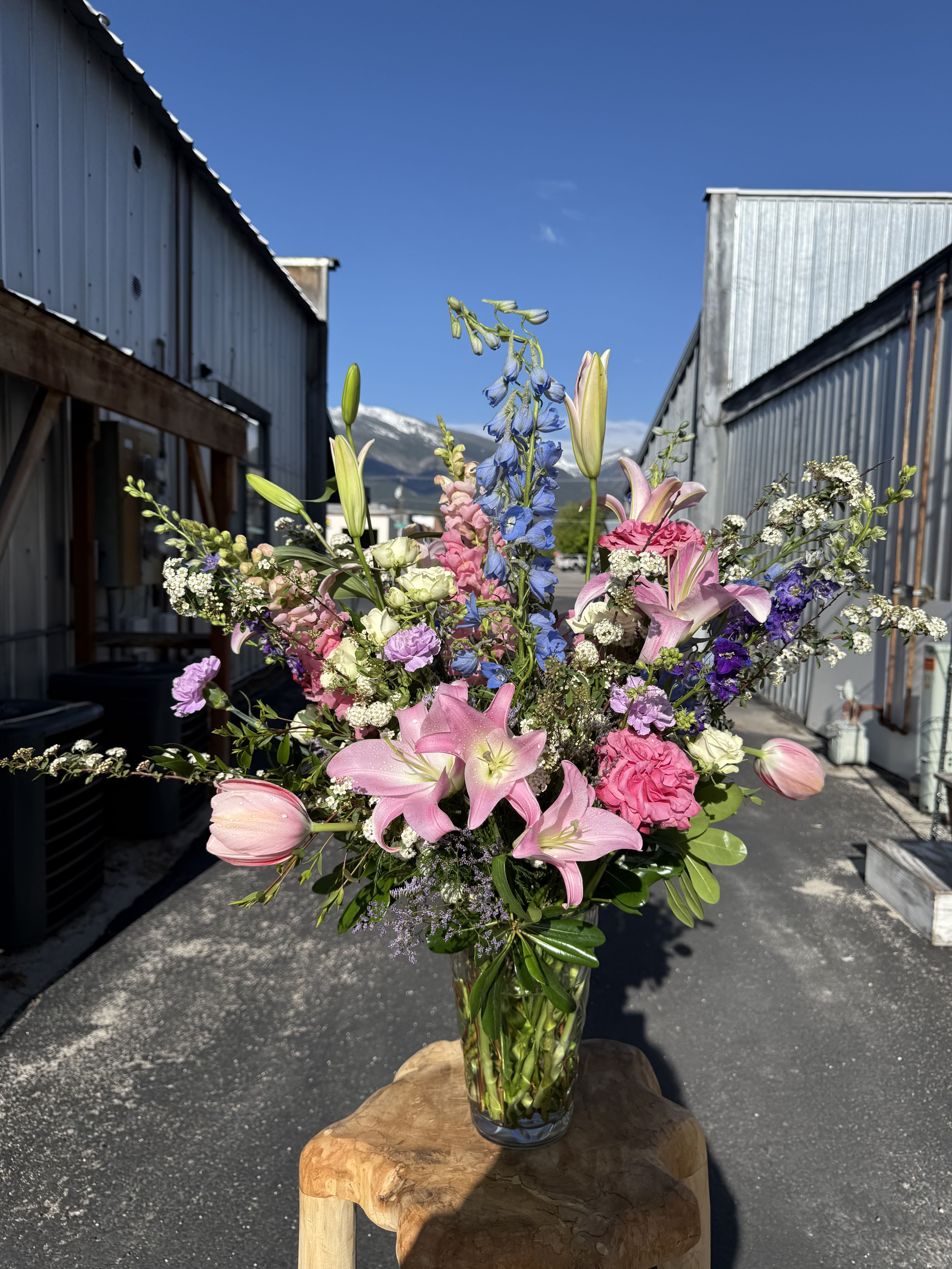 The Ultimate Showstopper - An unforgettable Mother’s Day showstopper overflowing with our most premium blooms—lush, layered, and artfully designed to make a breathtaking statement of love, beauty, and pure indulgence.