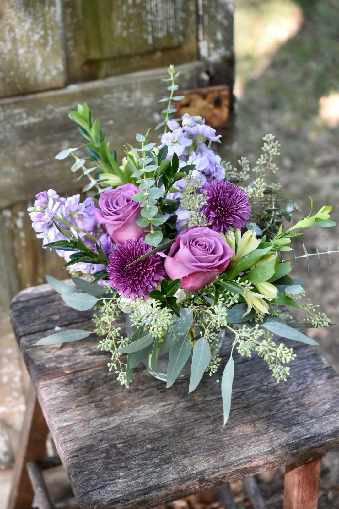Lavender Surprise - Sweet compact arrangement of Mixed Lavender Flowers (types may be different from what is pictured, but  filled to value)