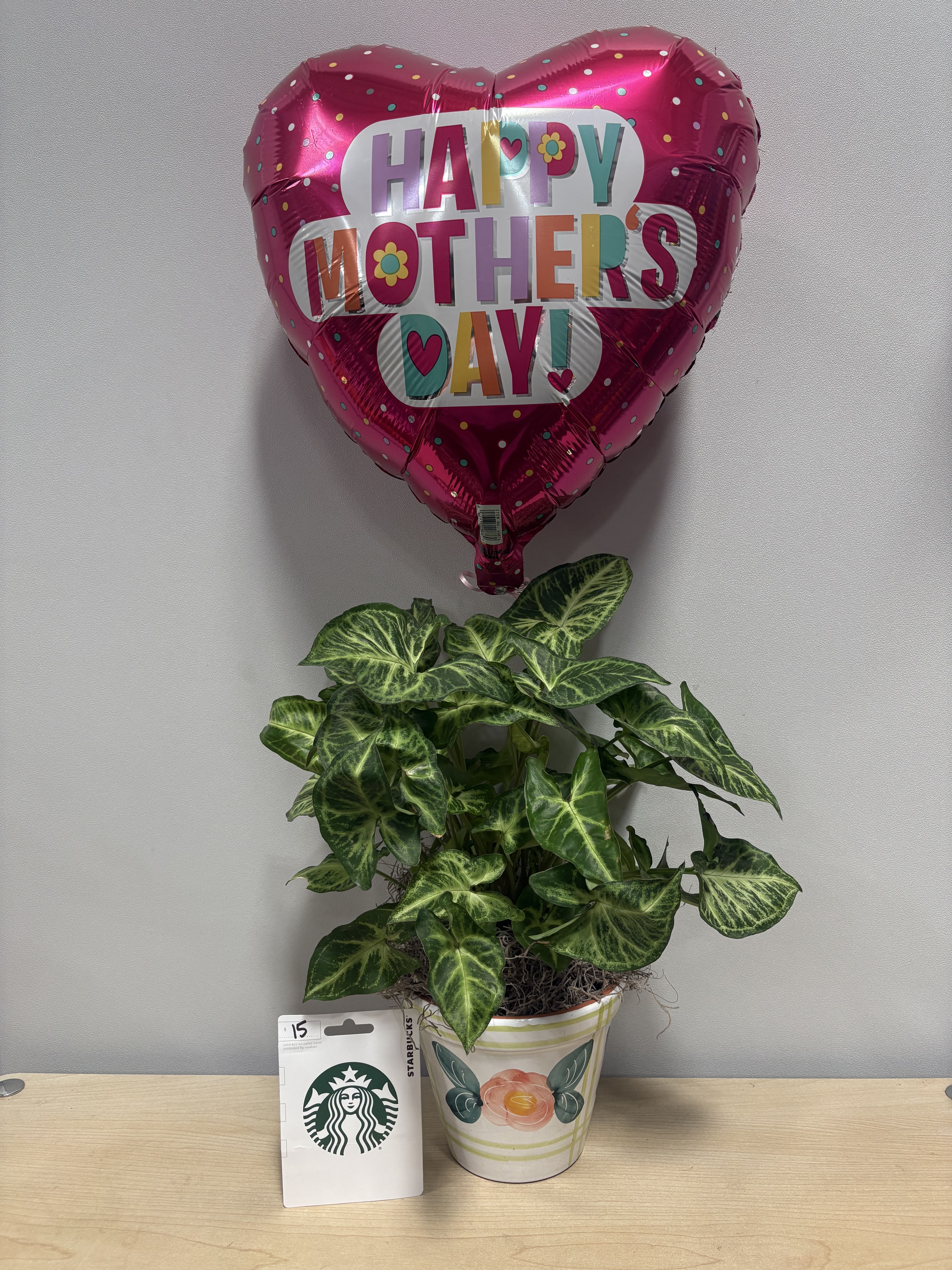 Mom’s Day Planter &amp; Starbucks - As shown 