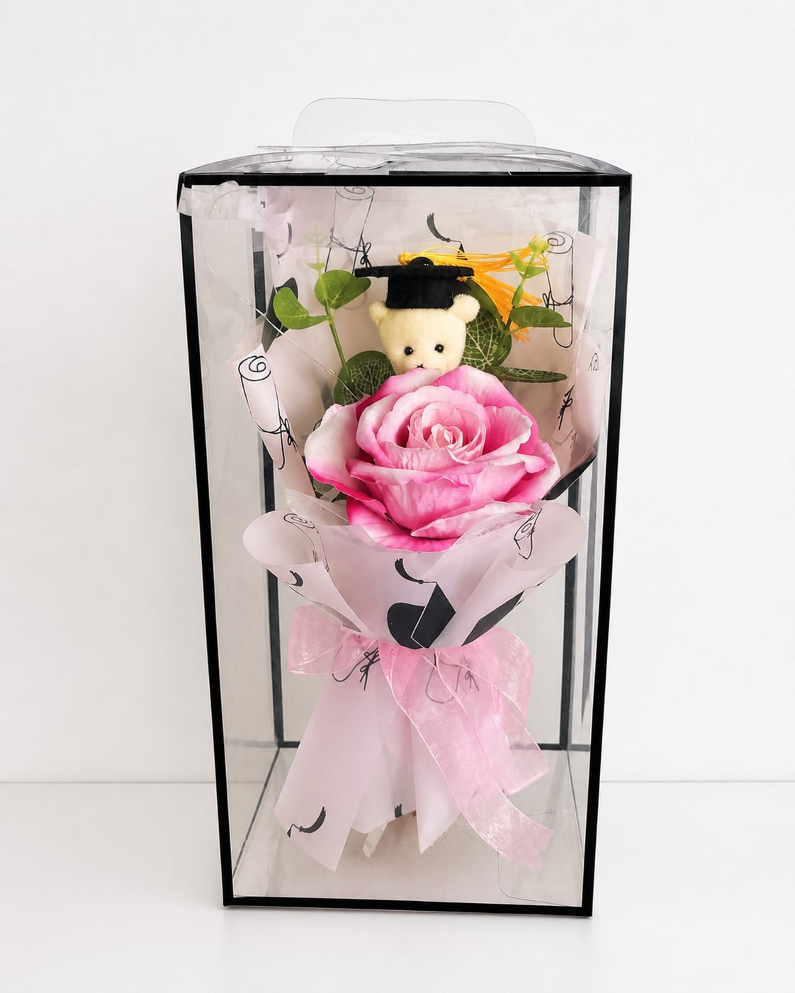 Graduation Pink Bouquet Gift Artificial - Graduation Pink Bouquet Gift Artificial