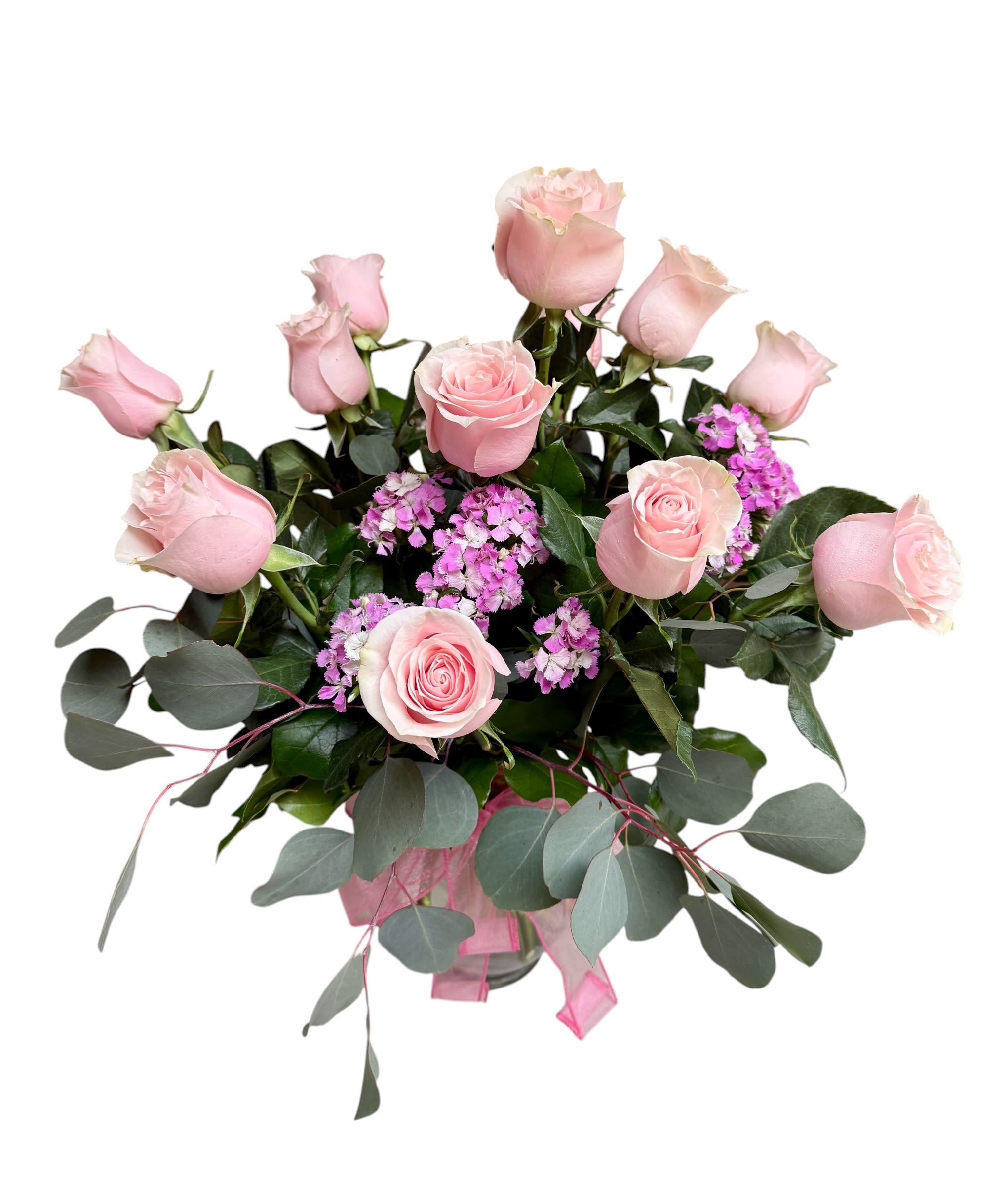Dozen Roses! | Premium Shown - Beautiful dozen roses arranged in a vase.  Standard: Dozen roses arranged in a vase with greens. Premium: Dozen roses arranged in a vase with greens and accent flowers.