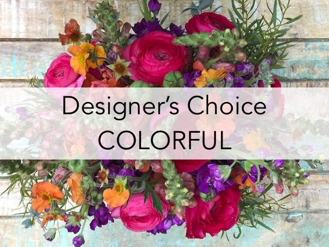 Colorful mixed bouquet with pink, purple, and orange flowers