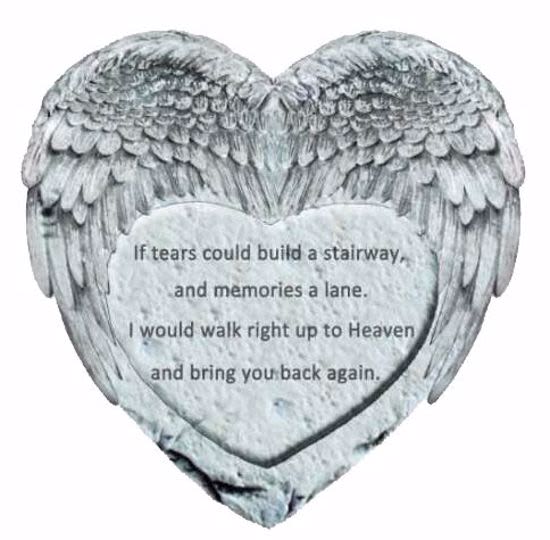 Heart Memorial Stone - Heart Cement Memorial Stone available with or without a metal easel stand.