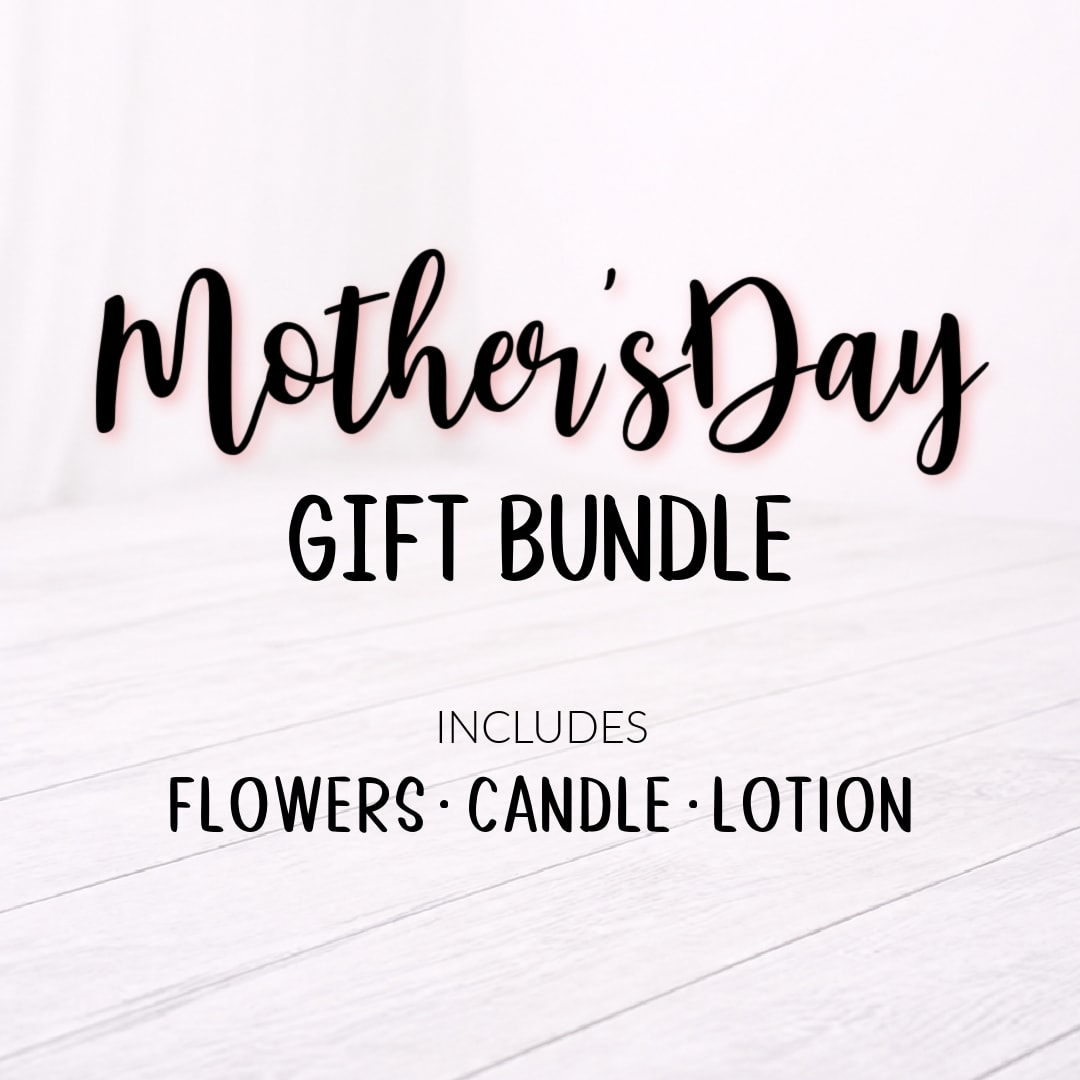 Mother's Day Gift Bundle  - Make her day extra special with a gift that feels as thoughtful as she is. This bundle includes a beautiful designer’s choice fresh flower arrangement, paired with a cozy candle and our luxury hand lotion!  Our designers will hand-select the freshest blooms in a gorgeous Mother’s Day color palette, creating a one-of-a-kind arrangement just for her. Paired with a softly scented candle and designer lotion, it’s a complete gift she can enjoy long after the flowers arrive.  The easiest way to send something she’ll truly love. 