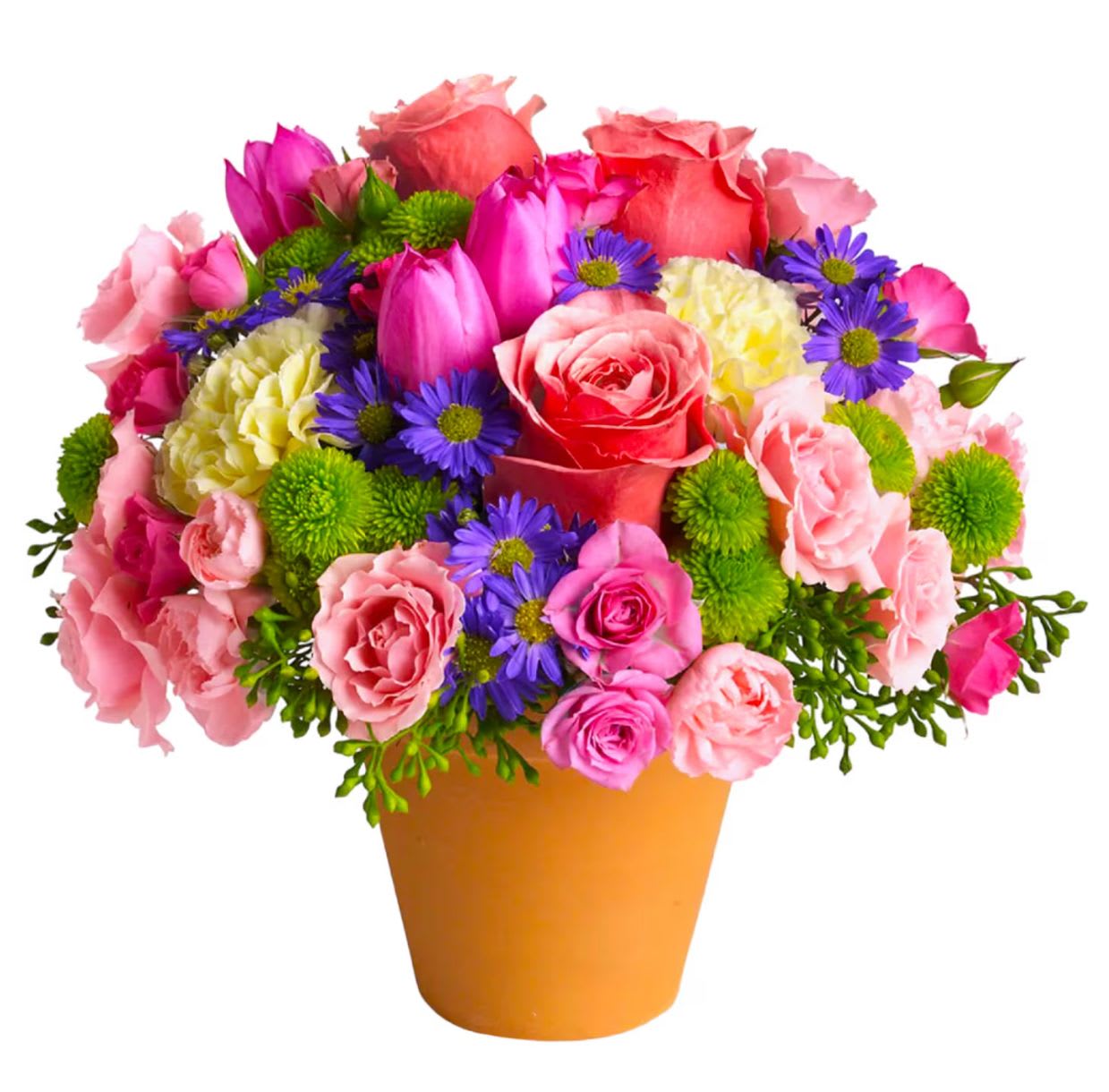 Spring Sonata by Teleflora - Spring flowers arranged in a planter. 