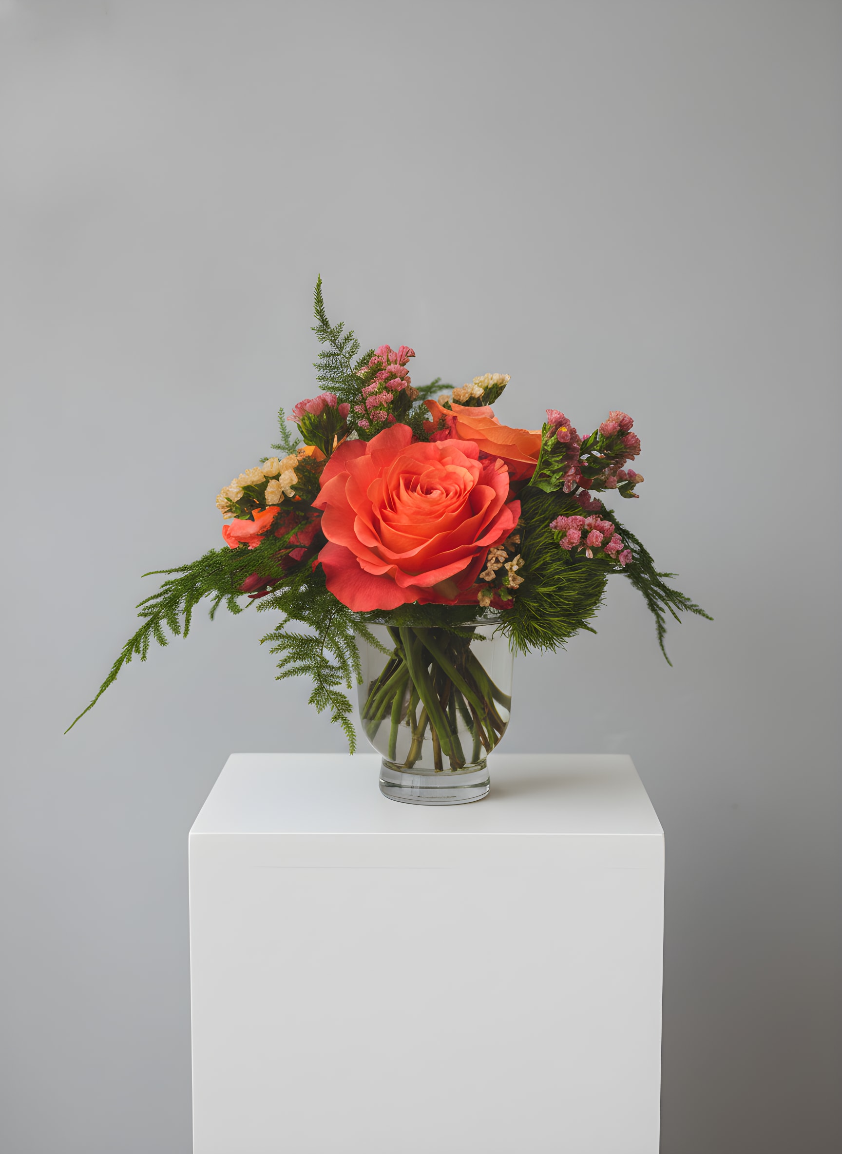 Free Spirit  - Free Spirit roses are stunning and fragrant. This arrangement includes 3, 5, or 7 roses. Please note, our Flower Availability Changes Seasonally And Weekly. Your Arrangement May Vary Slightly From The Photo, But We Guarantee It Will Be Fresh, Stylish, And Beautiful.