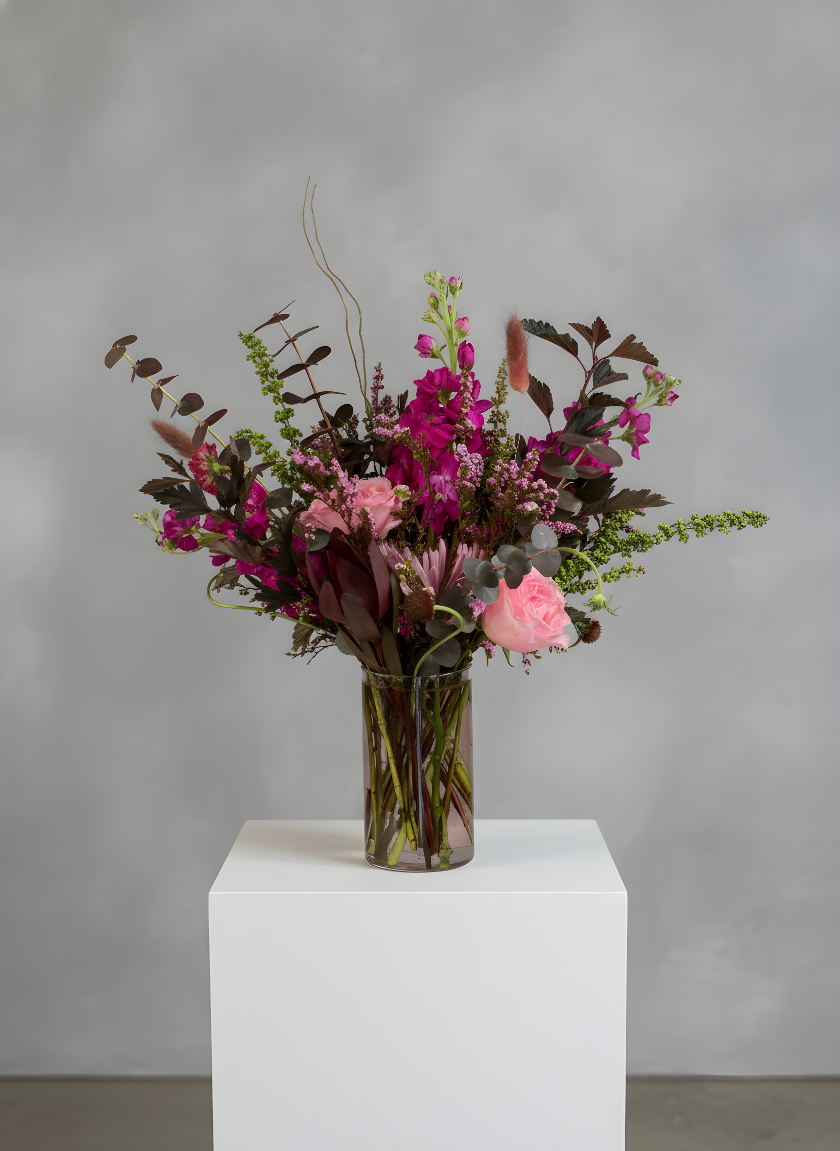 Pink Kiss - Because flowers follow the rhythm of the seasons, availability changes often. Your arrangement may vary from the photo, and some varieties may differ. We design with the freshest blooms available, making substitutions when needed—while always preserving the overall mood: fresh, artful, and beautifully composed.  For specific flower or color requests, please contact us before ordering.