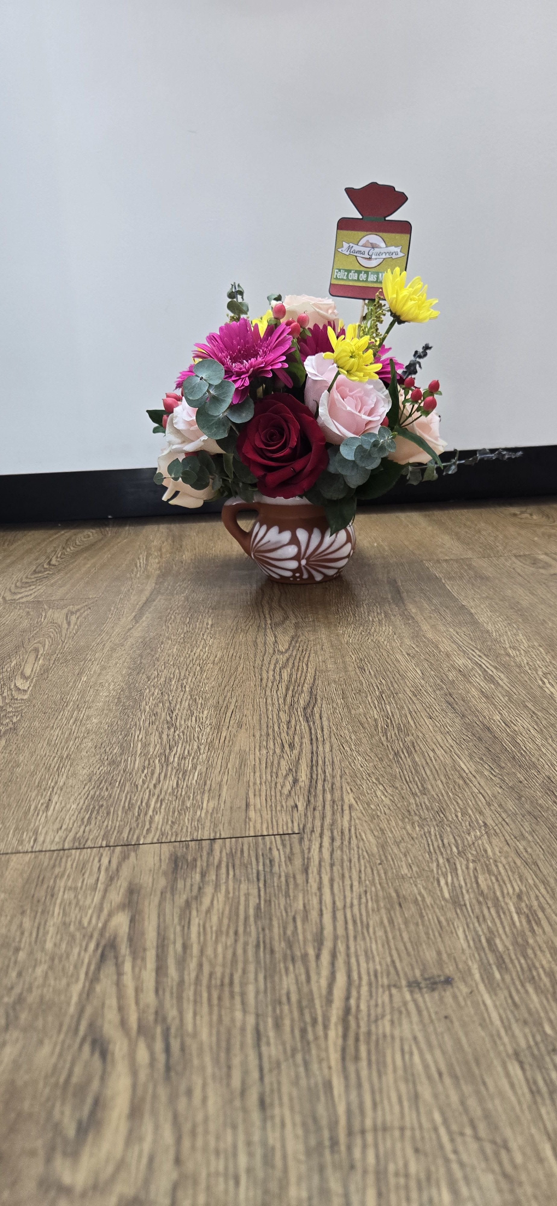 Fiesta mug - Roses carnation  and othe beautiful flowers included 