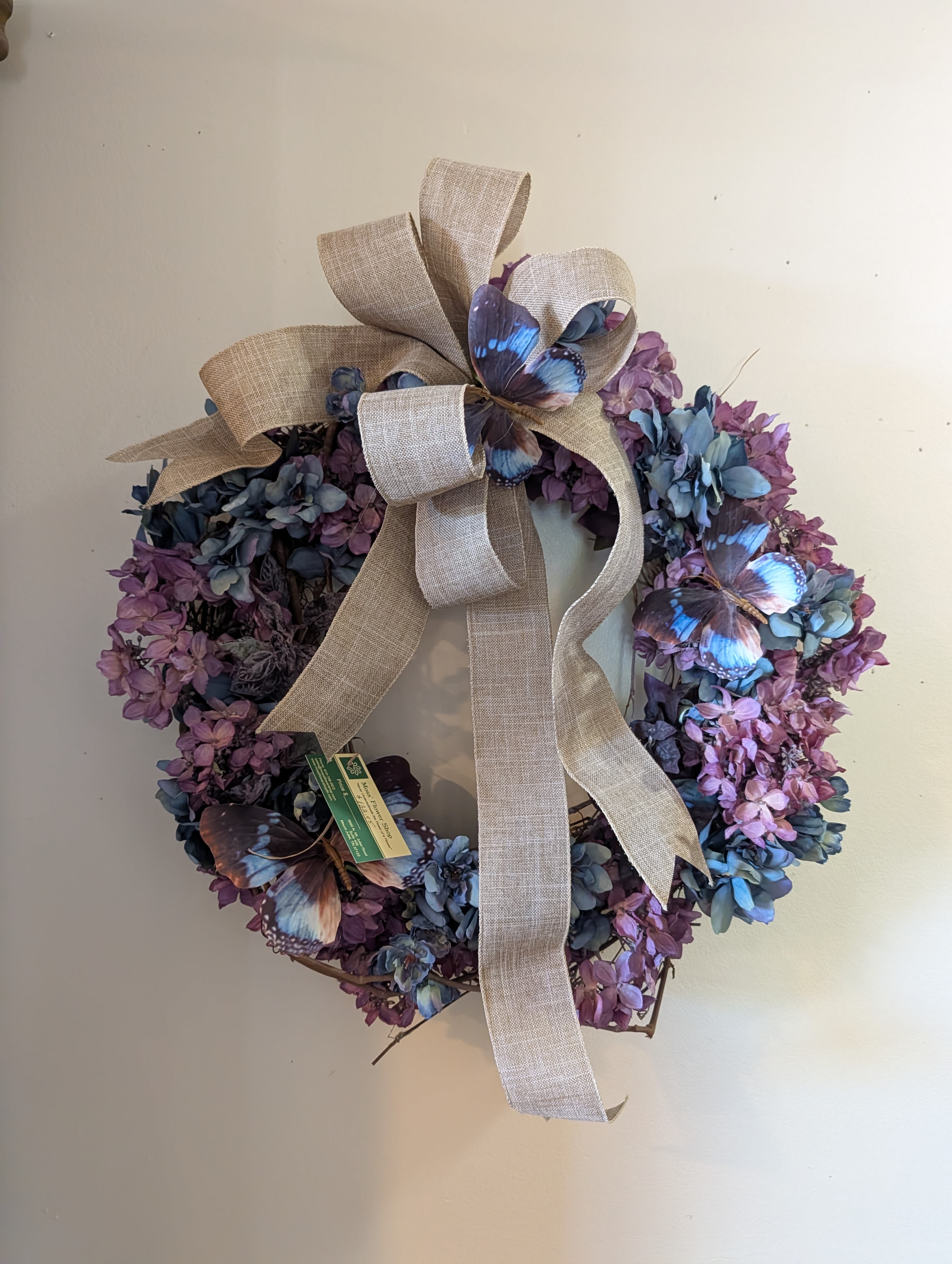 Beautiful Blooms Permanent Botanical Wreath - Accent your home or office with this permanent botanical wreath.
