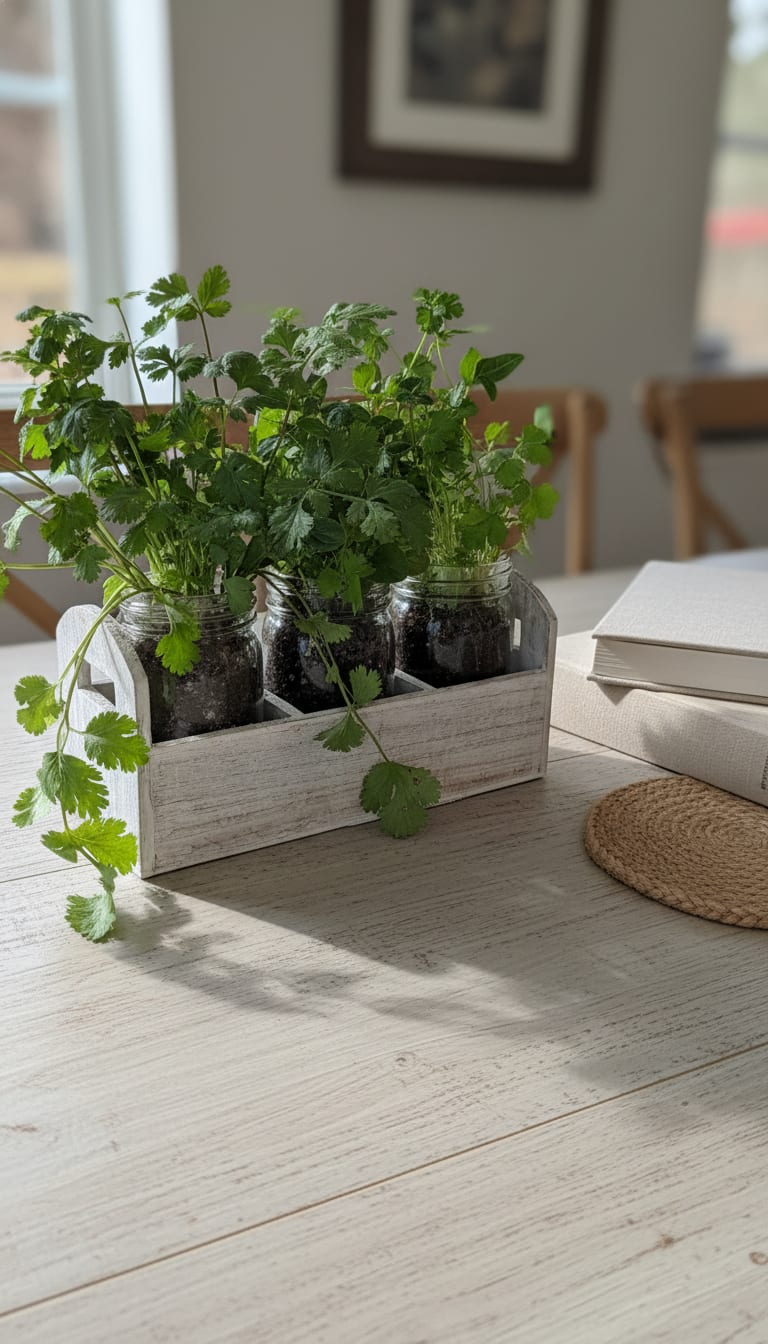 Farmhouse Herb Garden  - 3 assorted Herbs. A different herb inside each jar. 