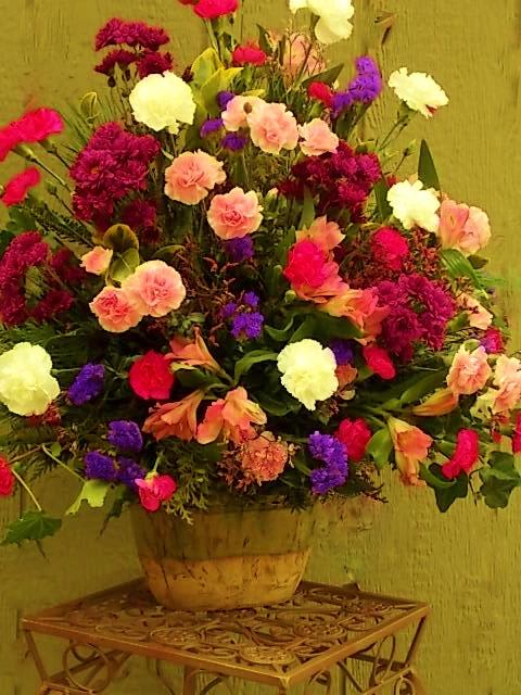 Rememberance - Lovely Florals in Ceramic Container