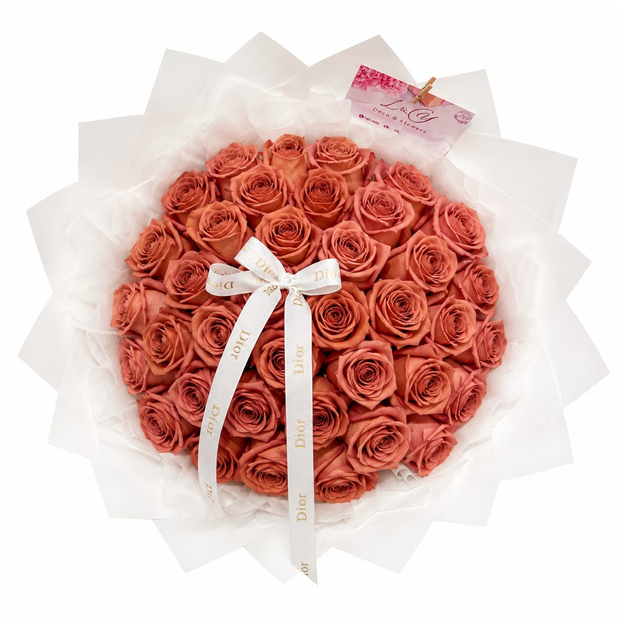 Rose Terracotta luxury - Un bouquet terracota luxury diseñado con hermosas rosas terracotta estilo moderno.