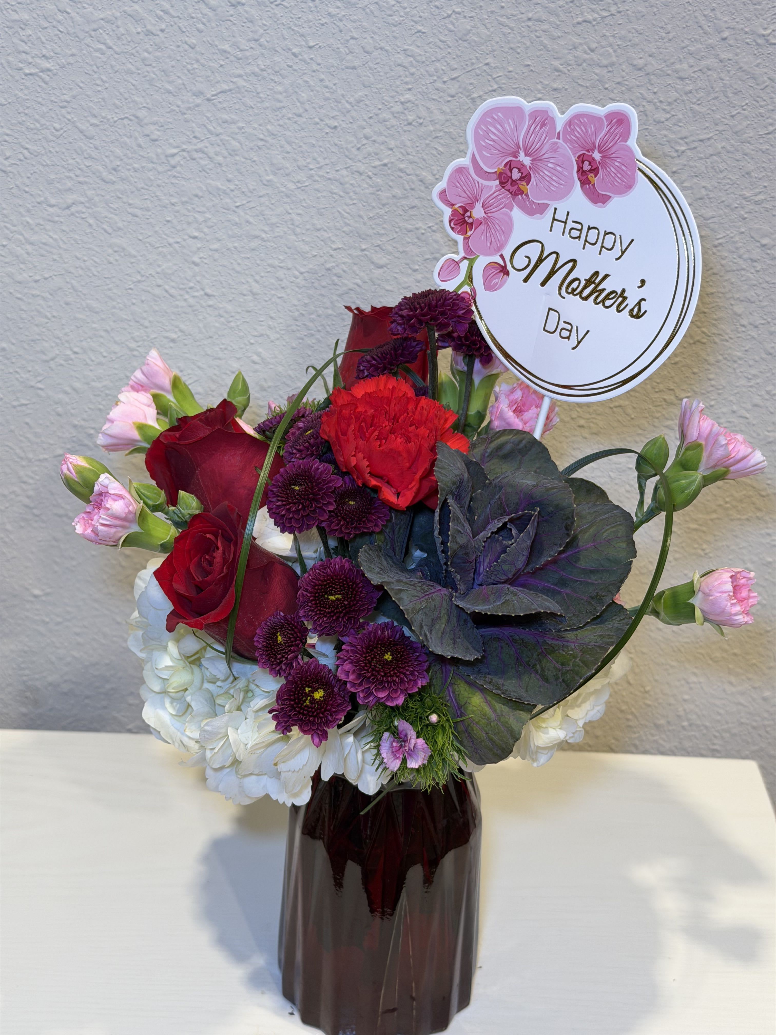 Bliss mom love - Mother's Day sign-romantic, feminine bouquet perfect for celebrating Mom.