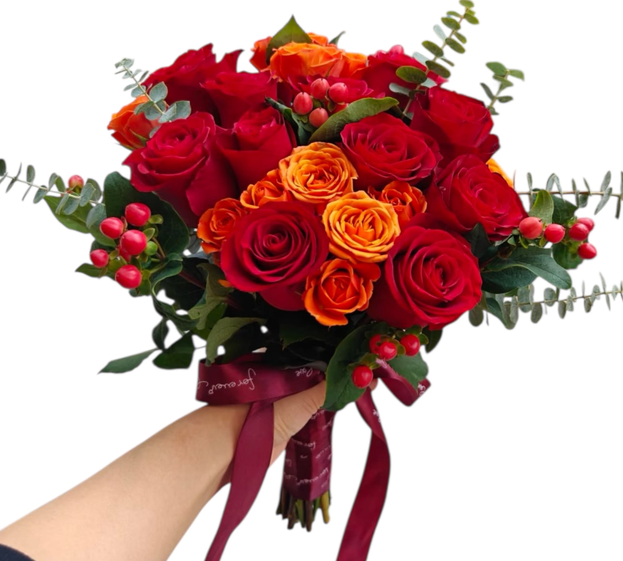 Red theme bridal bouquet - A timeless symbol of love and passion, this red roses bridal bouquet is designed to make a bold and elegant statement. Featuring lush, velvety red roses arranged in a full, rounded shape, it captures the essence of romance and commitment. Each bloom is carefully selected for its richness and beauty, creating a luxurious and classic look. Perfect for traditional or modern weddings, this bouquet adds a touch of sophistication and unforgettable charm to your special day.