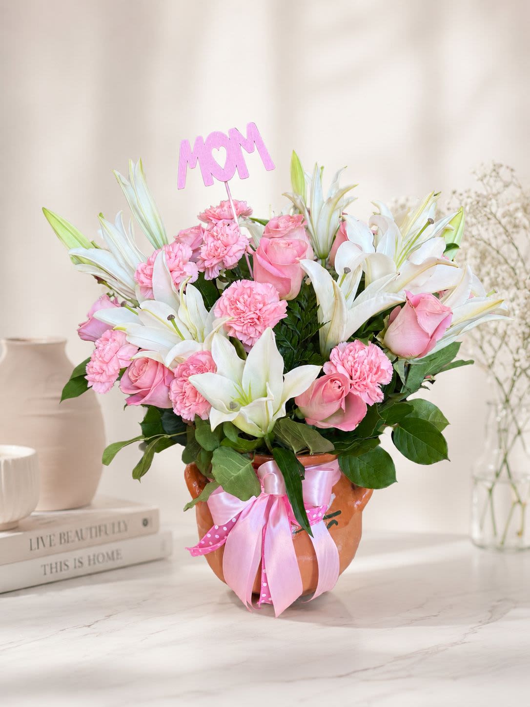 Ollita Pink Blossom  - Ollita Pink Roses and Lilies designed to celebrate 