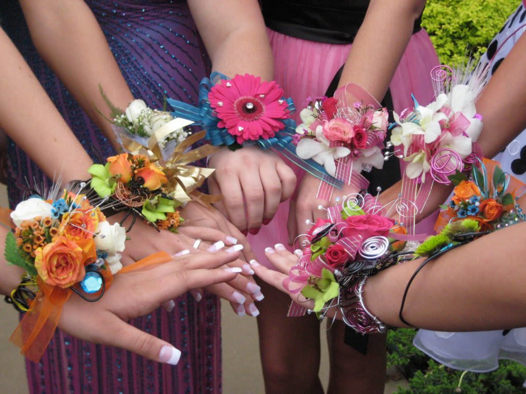 Custom Pom Wrist Corsage - Customize your perfect prom accessory!  Add your color selection in the special instructions section or call to discuss options. 