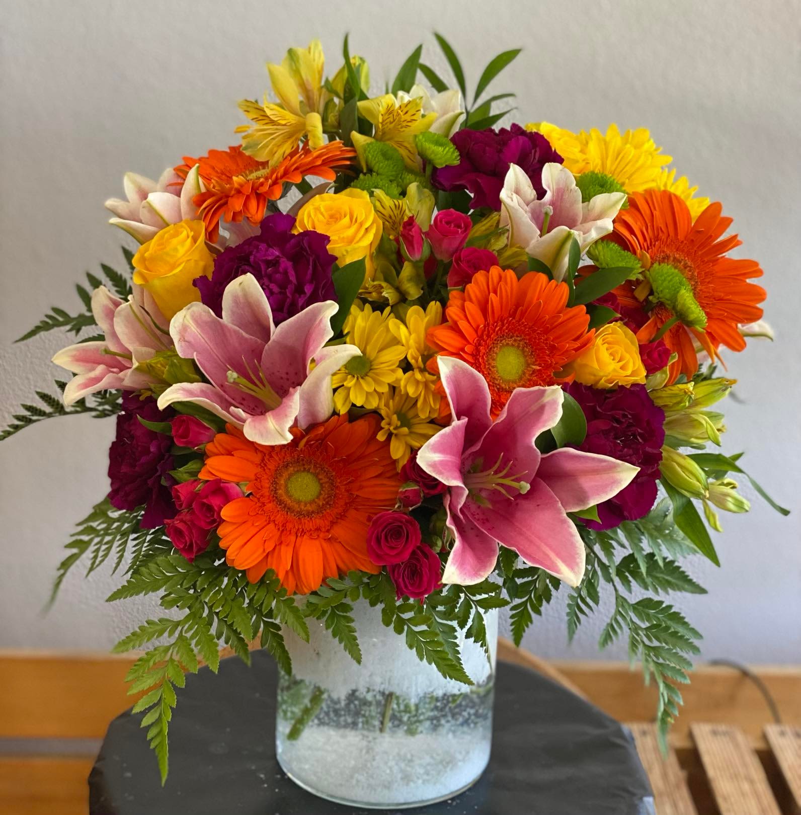 Paradise Punch  - A tropical colored mixed arrangement perfect for cheerful occasions! 