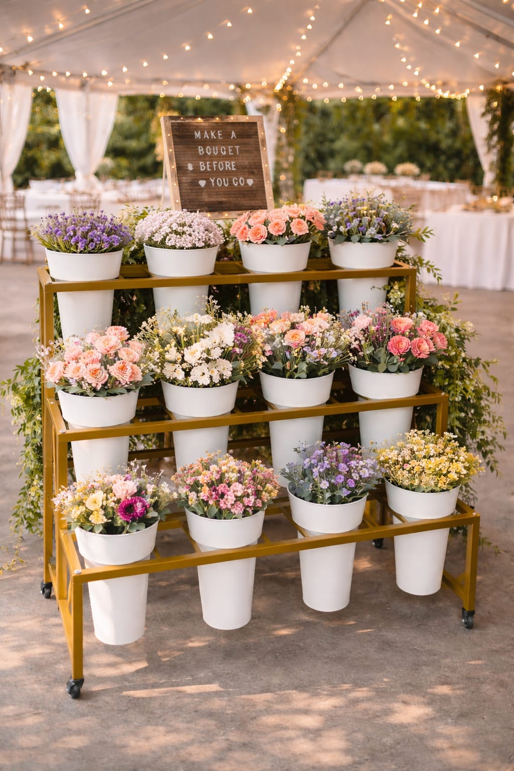 Flower Bar Rental  - Add the perfect touch to your next event! Set up a flower bar for your guests to make their own bouquet!  Price includes a 40.00 deposit that will be refunded at the end of the event. We will deliver and pick up in the Walla Walla area. If you want to purchase bunches of flowers for the event please call and discuss with the florist. 