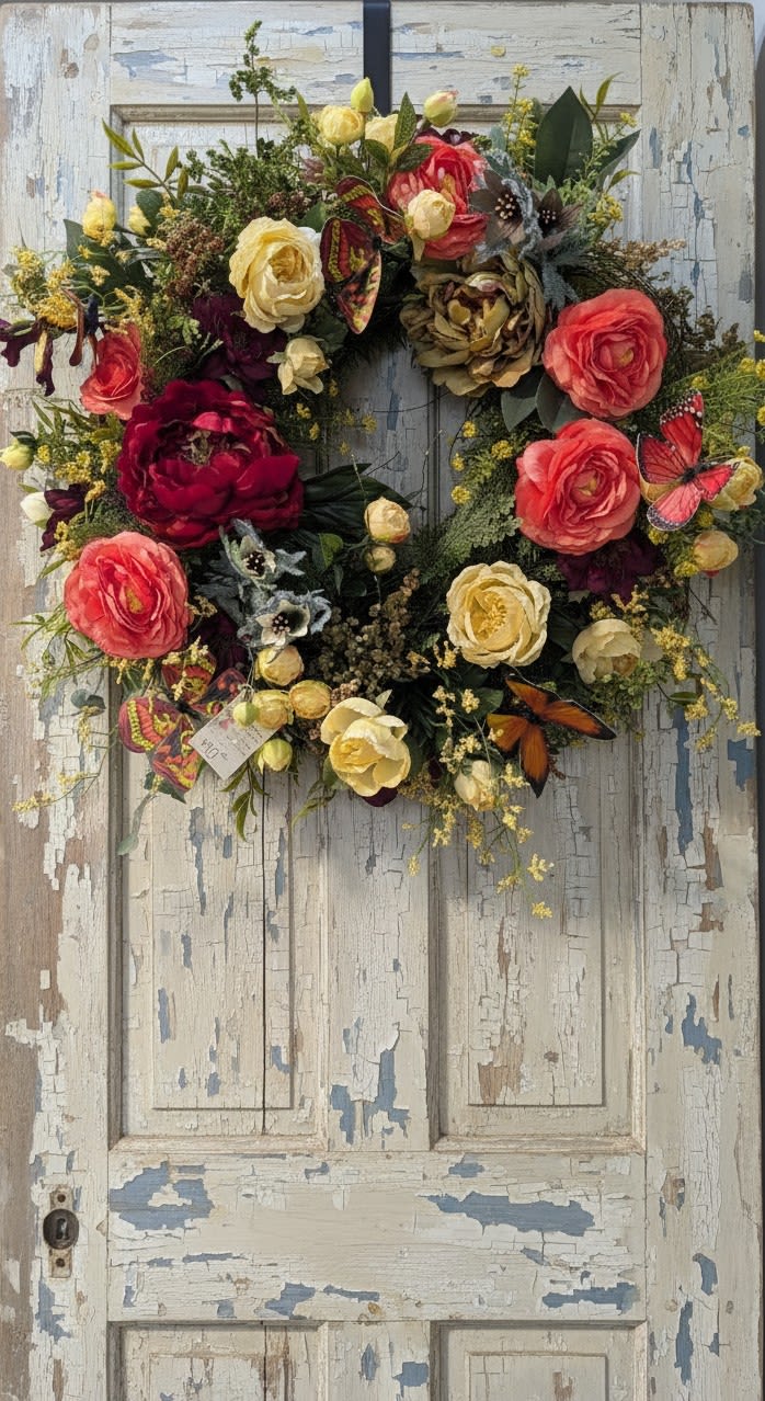Winged Beauty Silk Wreath - Winged Beauty Silk Wreath
